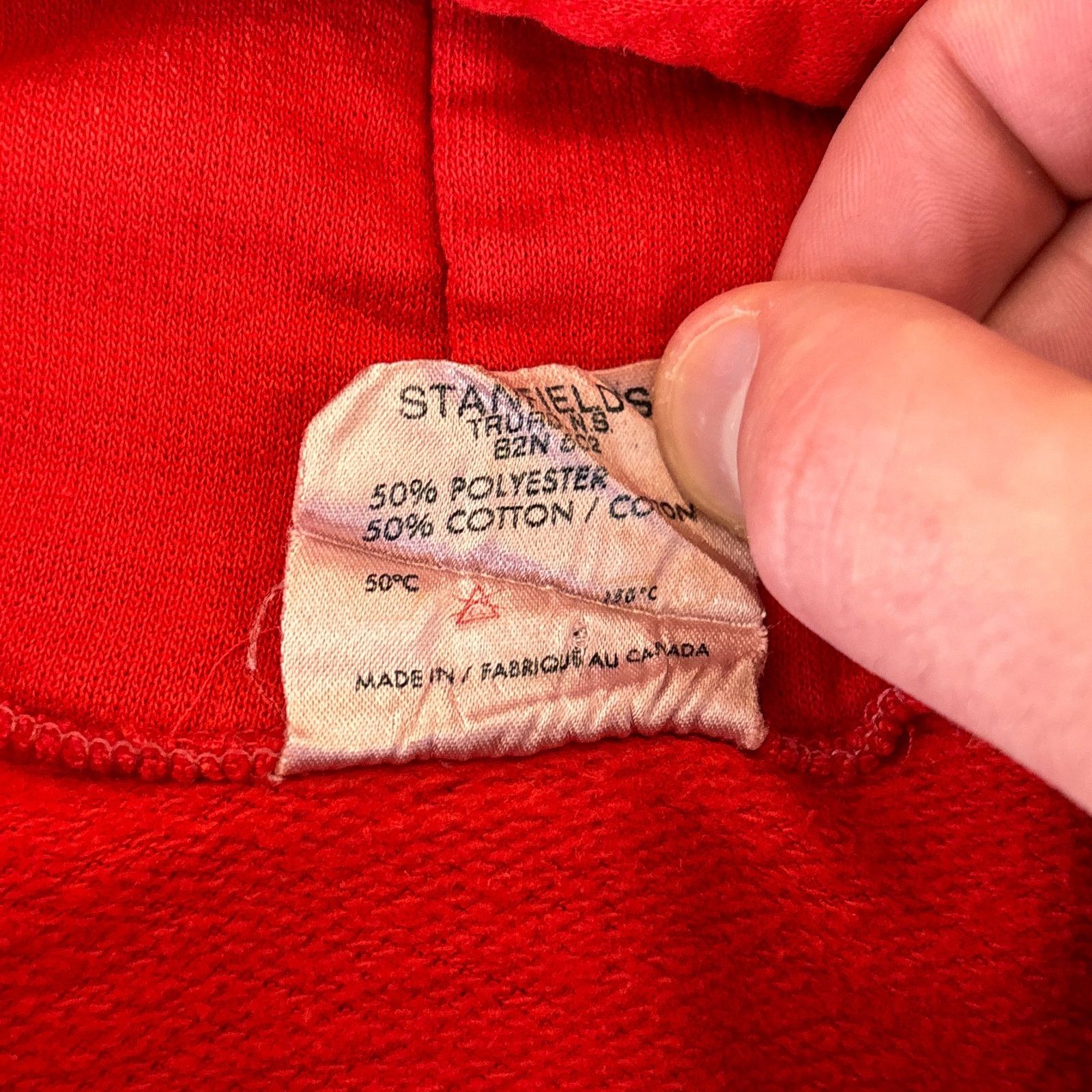 Vintage Vtg Pep Actionwear Alberta Basketball Red Hoodie Sweatshirt Size US L / EU 52-54 / 3 - 5 Thumbnail