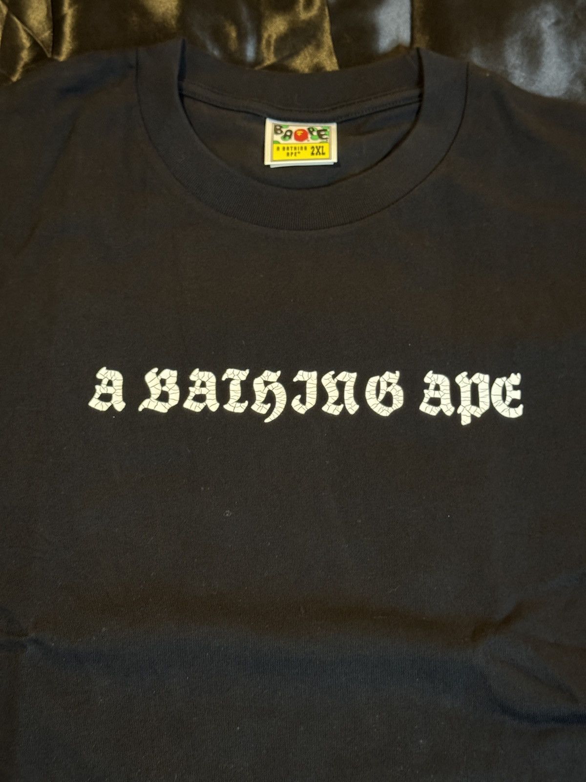 Bape Bape Gothic Logo Relaxed Fit Tee 2XL Size US XXL / EU 58 / 5 - 4 Thumbnail