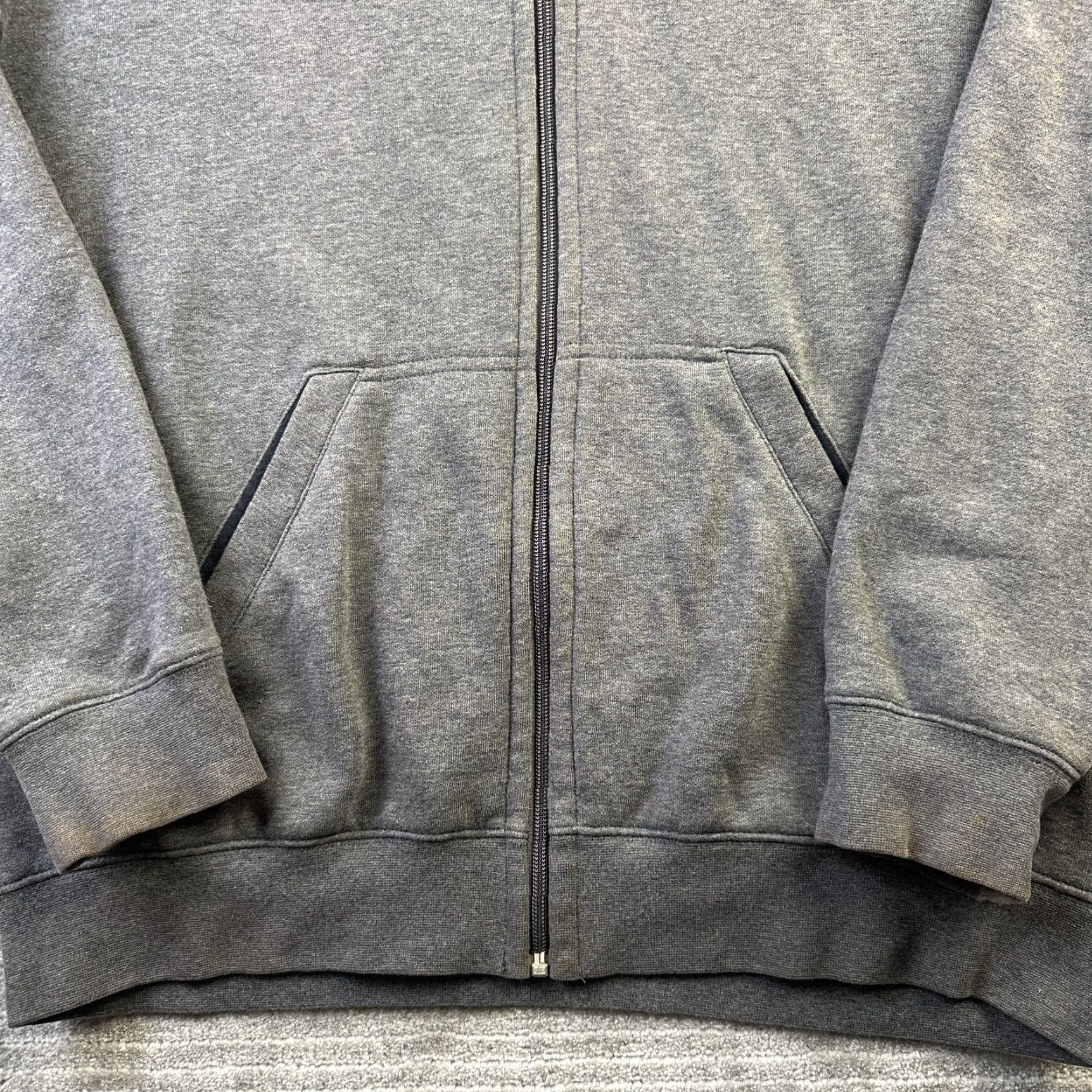 Nike VINTAGE Nike Hoodie Mens Large Gray Full Zip Y2K Size US L / EU 52-54 / 3 - 6 Thumbnail