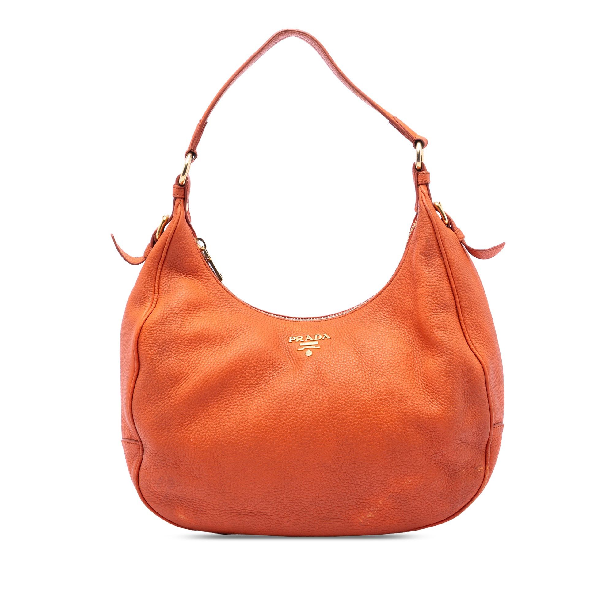 Prada Vitello Daino Zip Top Hobo Size ONE SIZE - 1 Thumbnail