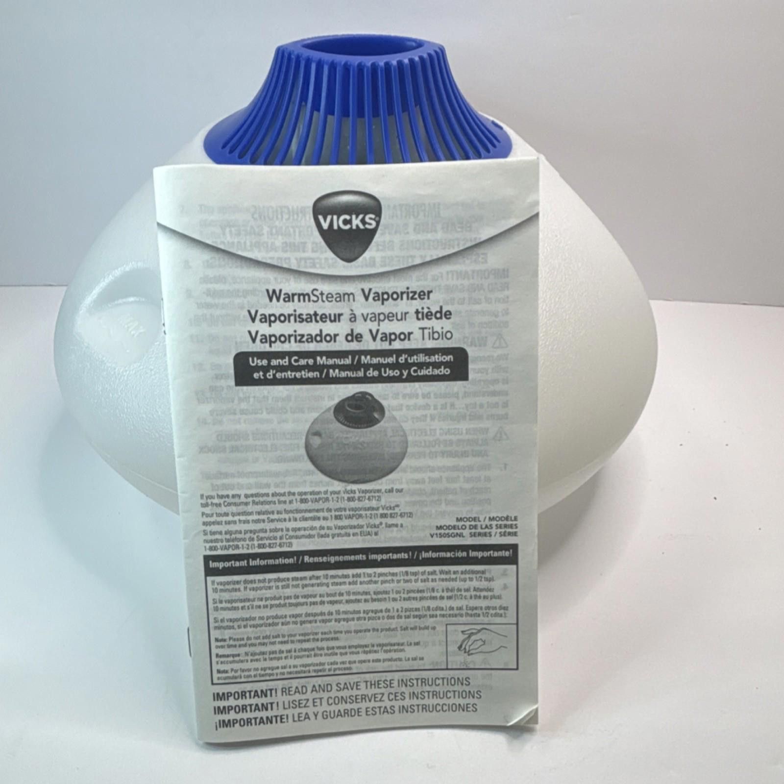 Helder Vices Vicks Warm Steam Vaporizer Humidifier with Night Light Size ONE SIZE - 4 Thumbnail