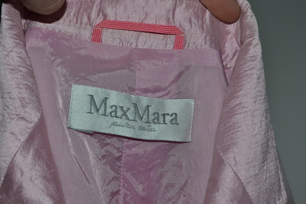 Max Mara Women Max Mara One button Blazer 100% Silk Size L / US 10 / IT 46 - 4 Thumbnail