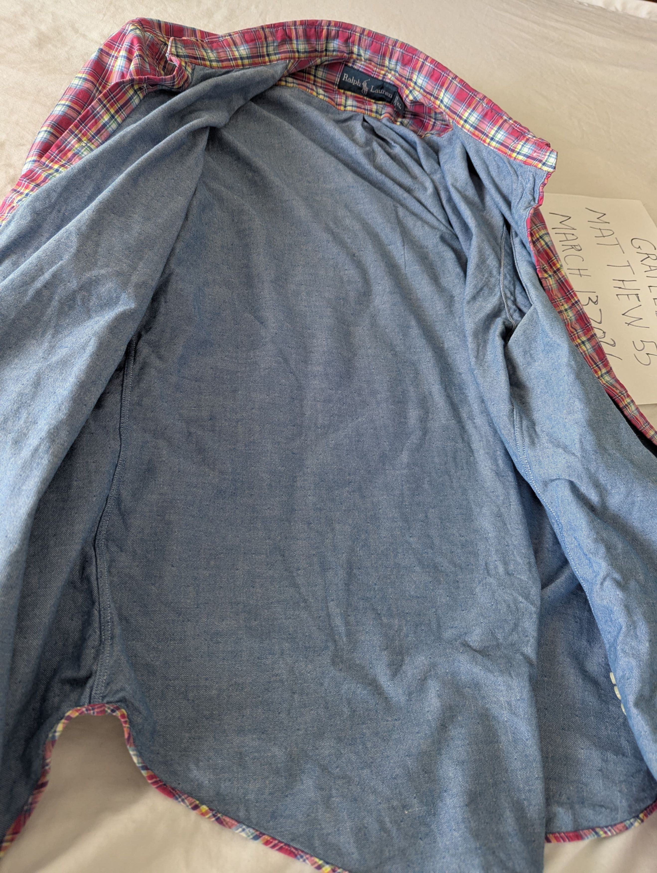 Polo Ralph Lauren Vintage interior lining shirt jacket Size US XL / EU 56 / 4 - 4 Thumbnail