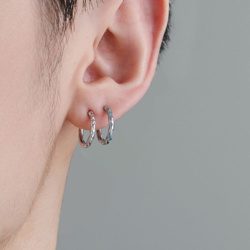Jewelry × Sterling Silver One pairs Punk Earrings Gothic Punk Chrome Jewelry Spike Size ONE SIZE - 4 Thumbnail