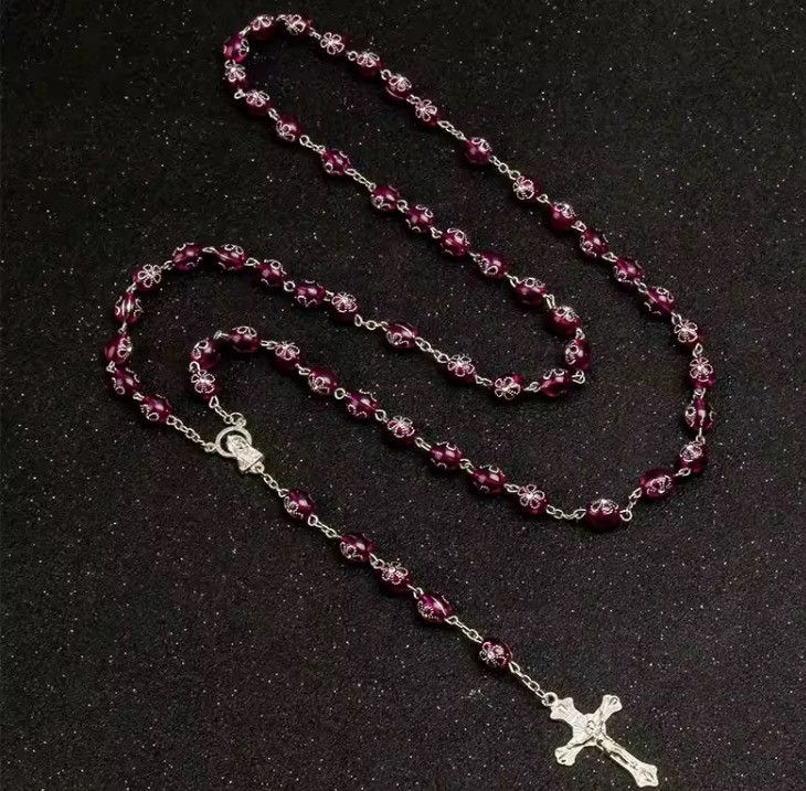 Jewelry Saint Benedict Rosary Necklace Chain Catholic Church Jesus Size ONE SIZE - 1 Thumbnail