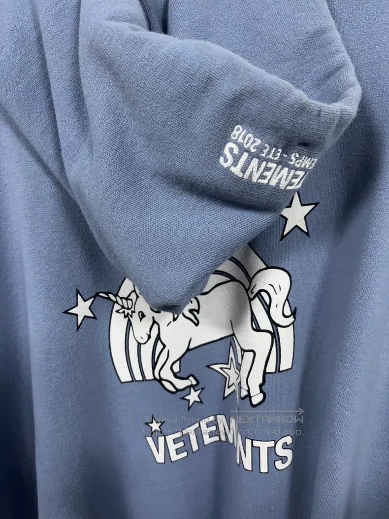 Vetements Vetements Haze Blue Unicorn Hoodie (Size S) Size US S / EU 44-46 / 1 - 3 Thumbnail