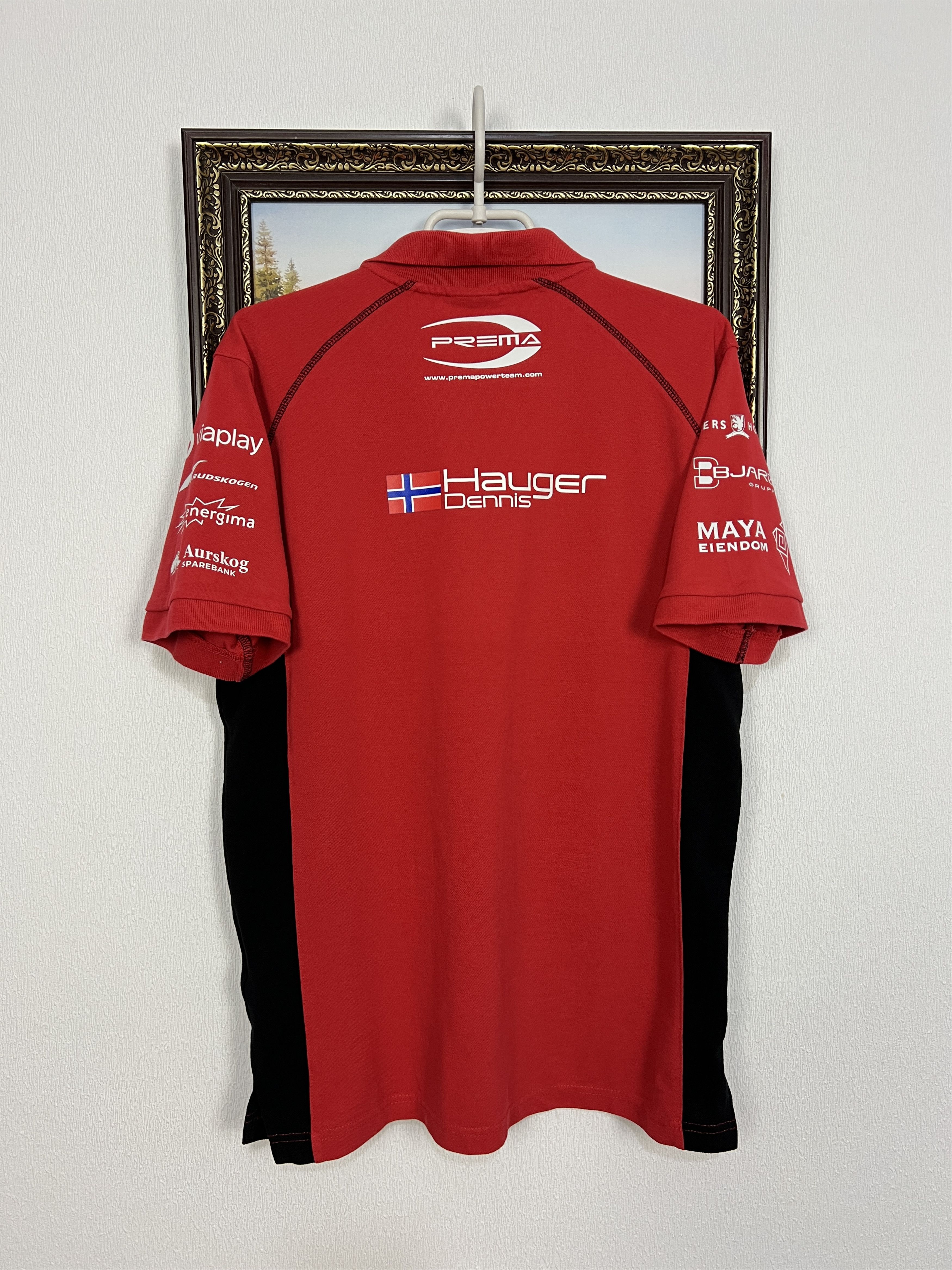 Vintage Norway Dennis Hauger Racing Formula Polo Shirt Jersey Trikot Size US L / EU 52-54 / 3 - 9 Thumbnail