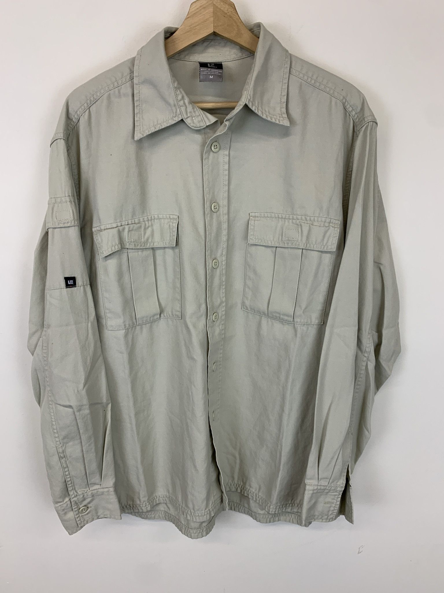 Flannel × Vintage Vintage 90s Y2k Levi's Strauss L2 Techwear Shirt Size M Size US M / EU 48-50 / 2 - 1 Thumbnail