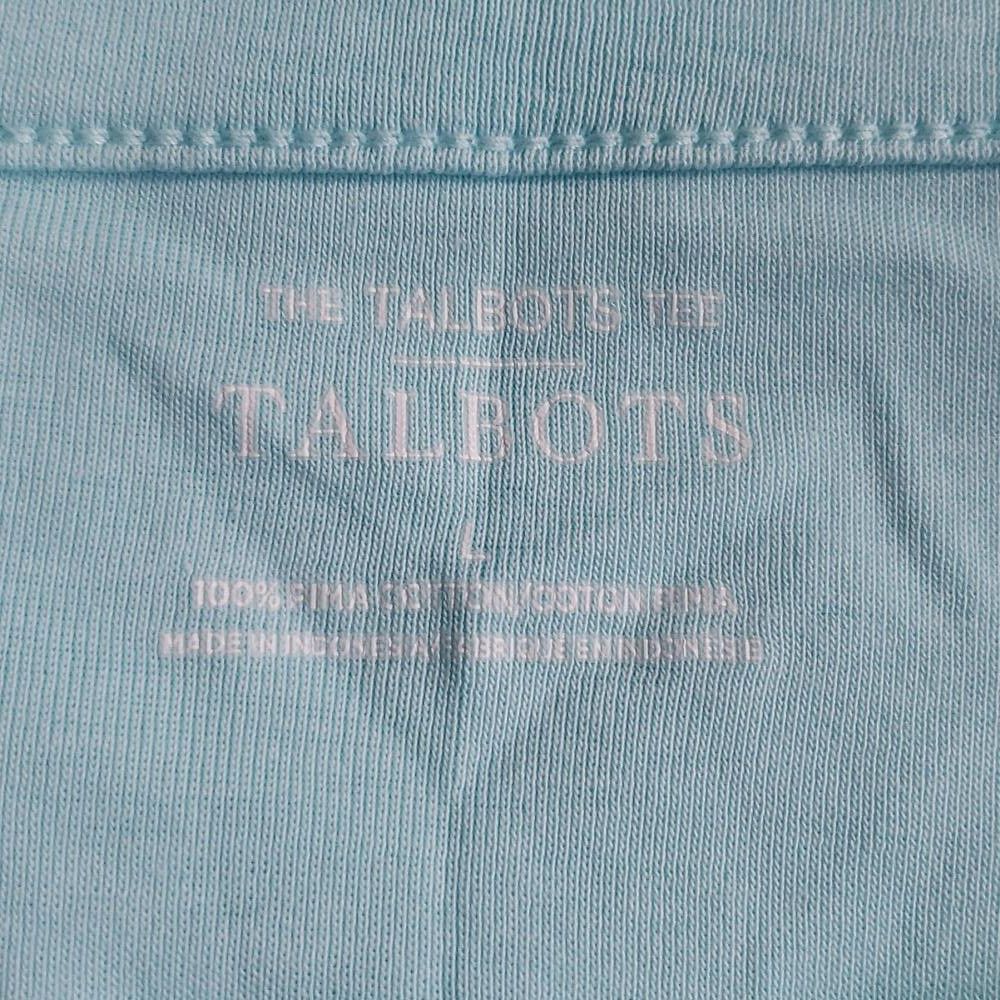 Designer CT559 Talbots Ladies Aqua Short Sleeve T-shirt L Size L / US 10 / IT 46 - 3 Thumbnail