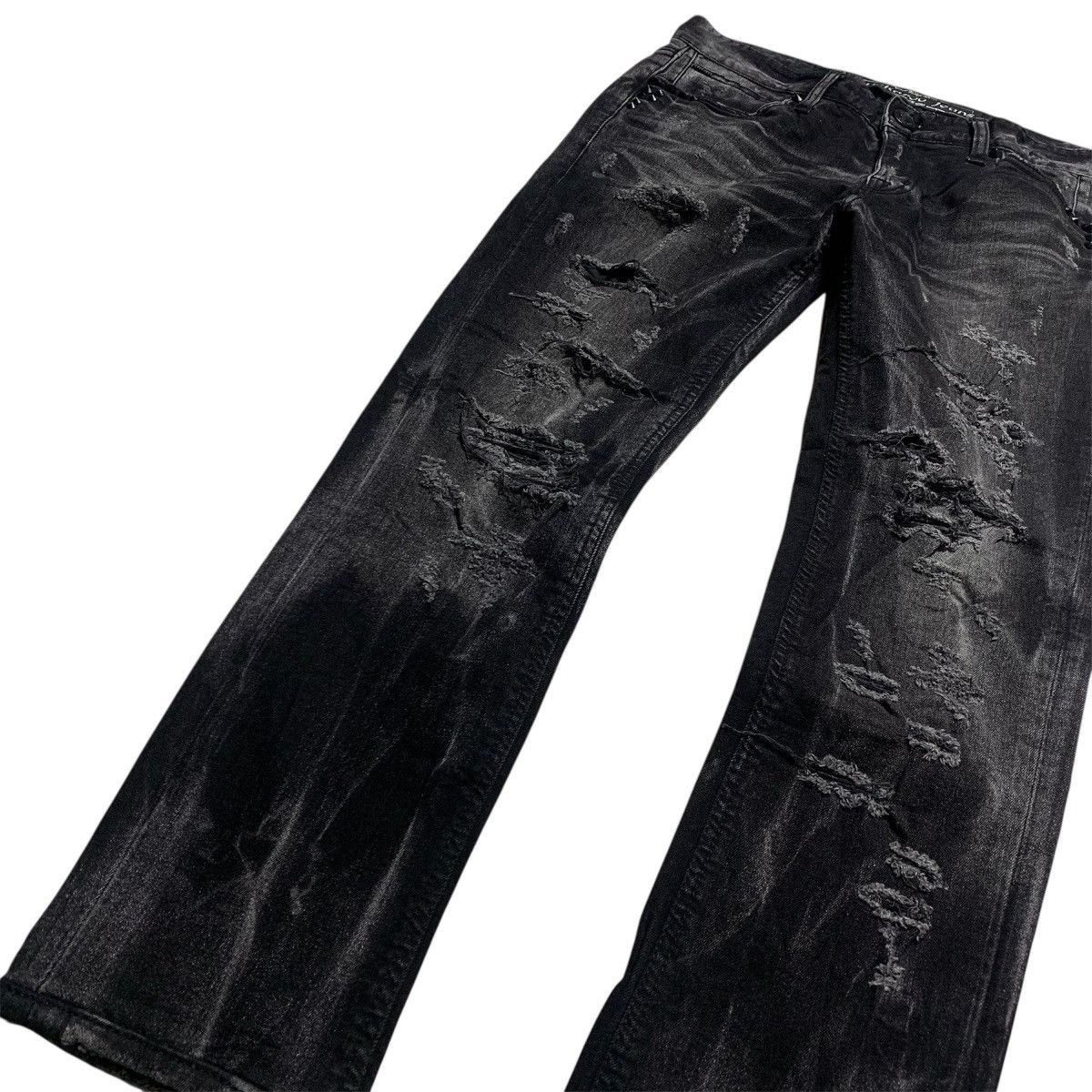 Japanese Brand Buckaroo Distressed Boro Faded Ifsix Vkeii Gothic Lgb Style Size US 31 - 4 Thumbnail