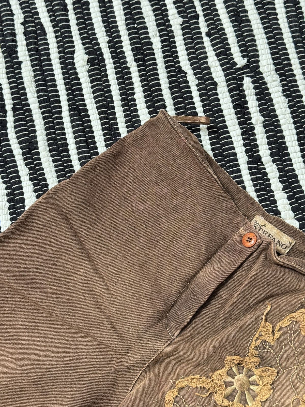 Other AVANT GARDE 2000s WITH FLOWERS BELL BOTTOM PANTS Size 28" / US 6 / IT 42 - 7 Thumbnail