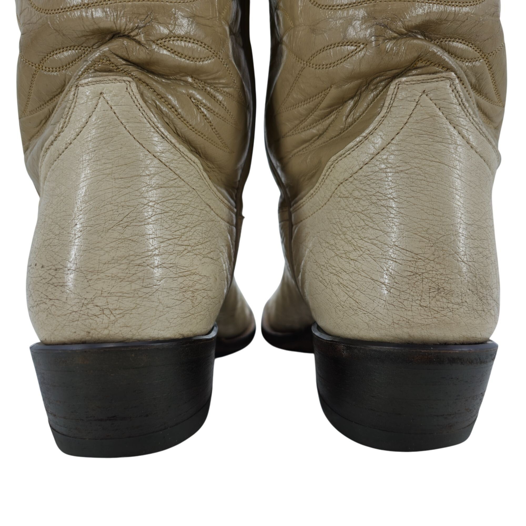 Tony Lama Tony Lama Exotic Ostrich Men Size 9.5D Cream Beige Leather Size US 9.5 / EU 42-43 - 12 Thumbnail