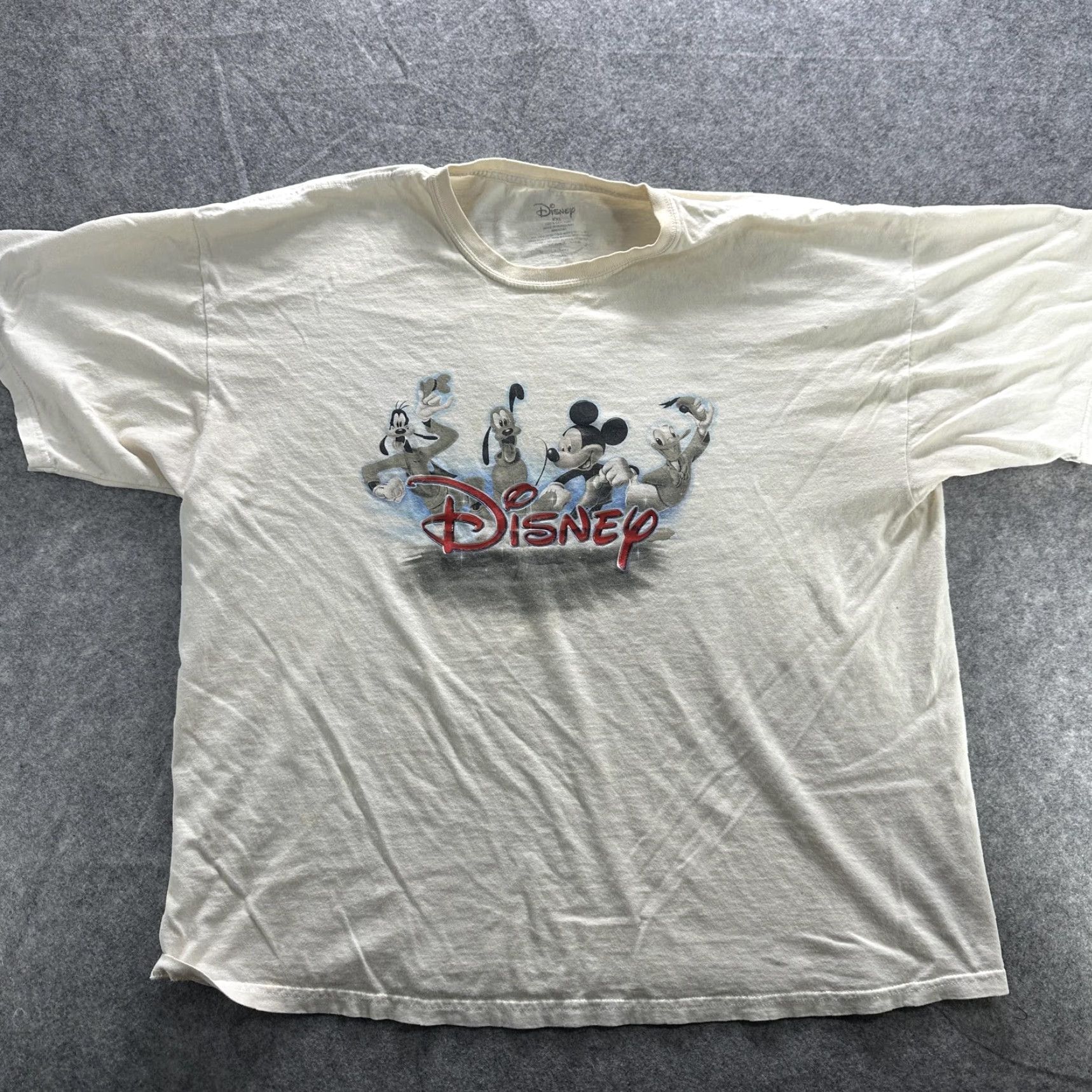 Disney Disney Shirt 2XL Mens White Mickey Mouse Goofy Pluto Donald Graphic Cartoon Size US XXL / EU 58 / 5 - 2 Thumbnail