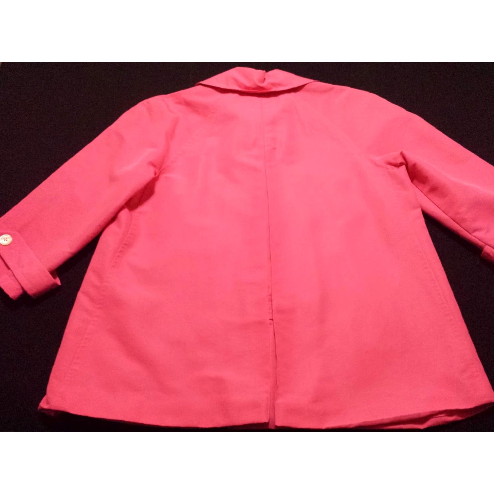 Ralph Lauren Ralph Lauren Womens Jacket Taffeta 3/4 Sleeve Pink Button-Front Polyester Jacket-Coat Size L / US 10 / IT 46 - 7 Thumbnail