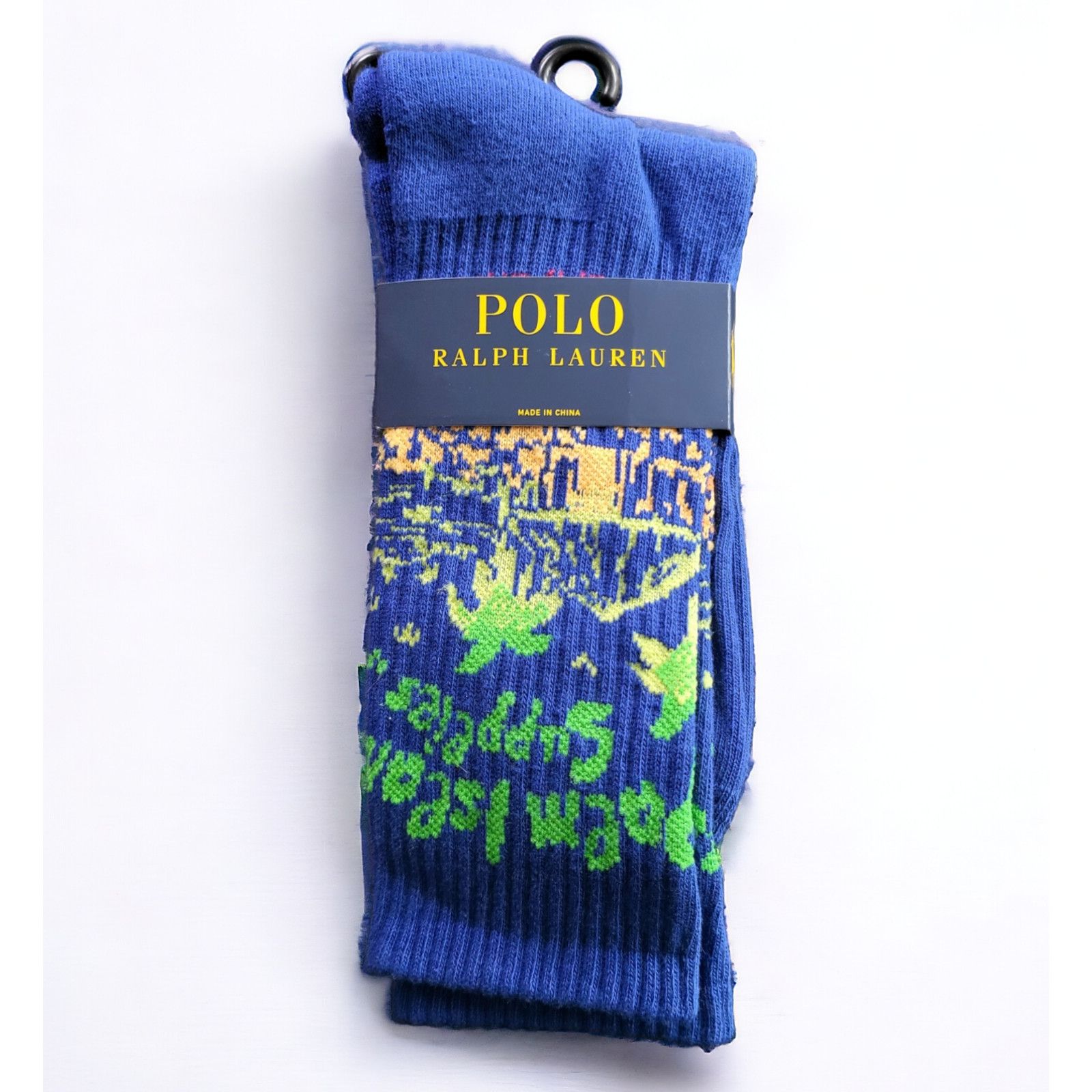 Ralph Lauren NWT POLO Ralph Lauren Palm Island Print Socks Men's 10-13 Size ONE SIZE - 1 Thumbnail