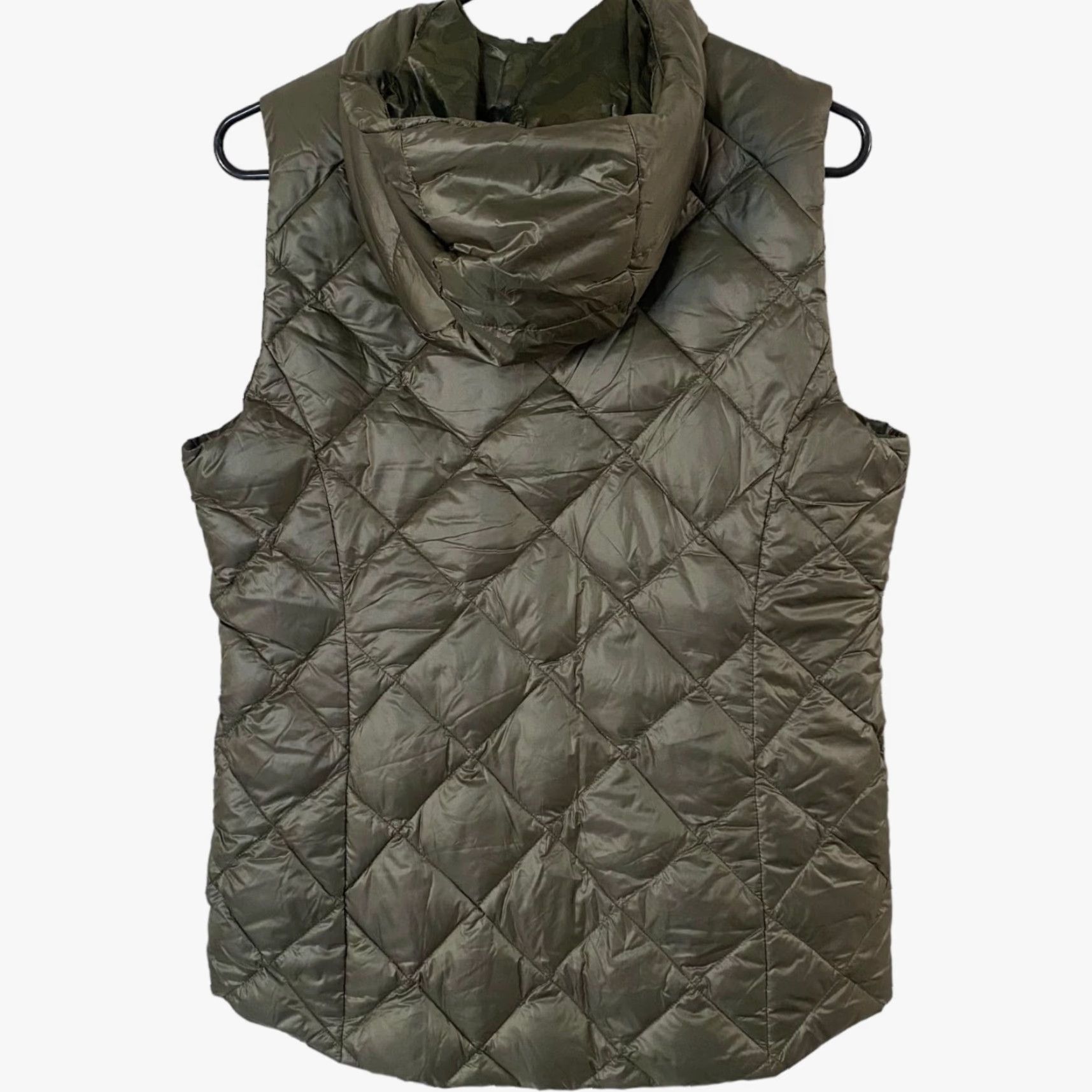 Vintage Gerry Quilted Down Puffer Vest Reversible Full Zip Hood Green Womens Small Vest Size S / US 4 / IT 40 - 3 Thumbnail