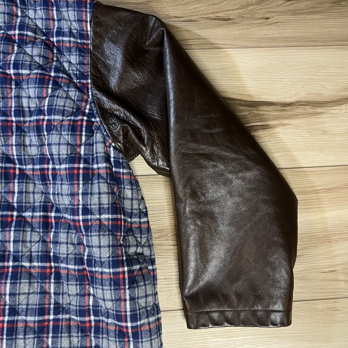 Balenciaga Balenciaga Twinset Plaid Leather Jacket FW18 (NO VEST) Size US L / EU 52-54 / 3 - 7 Thumbnail