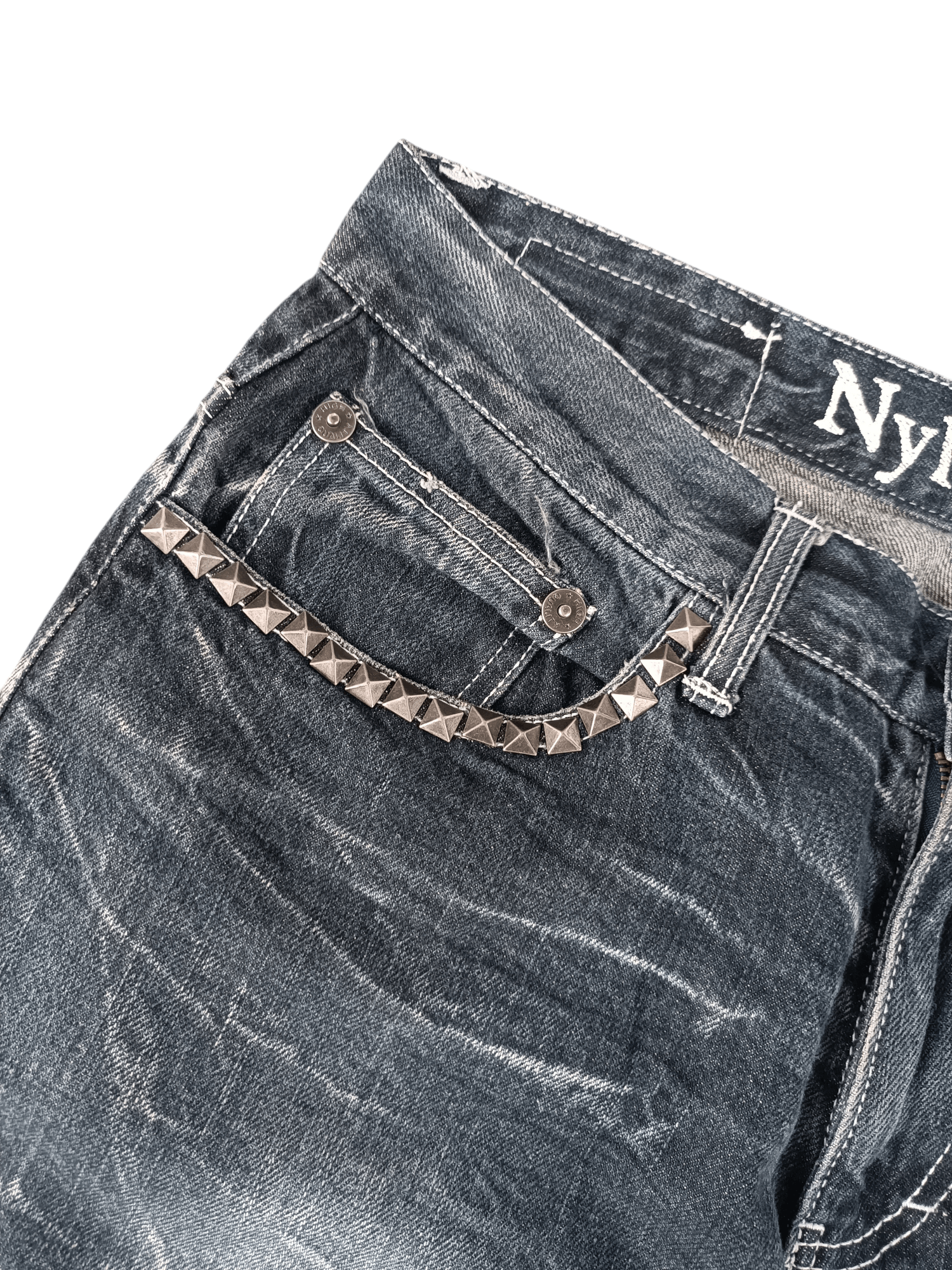 Hysteric Glamour Nylaus Japan Claw Mark Tassel Stud Jeans Size US 32 / EU 48 - 11 Thumbnail