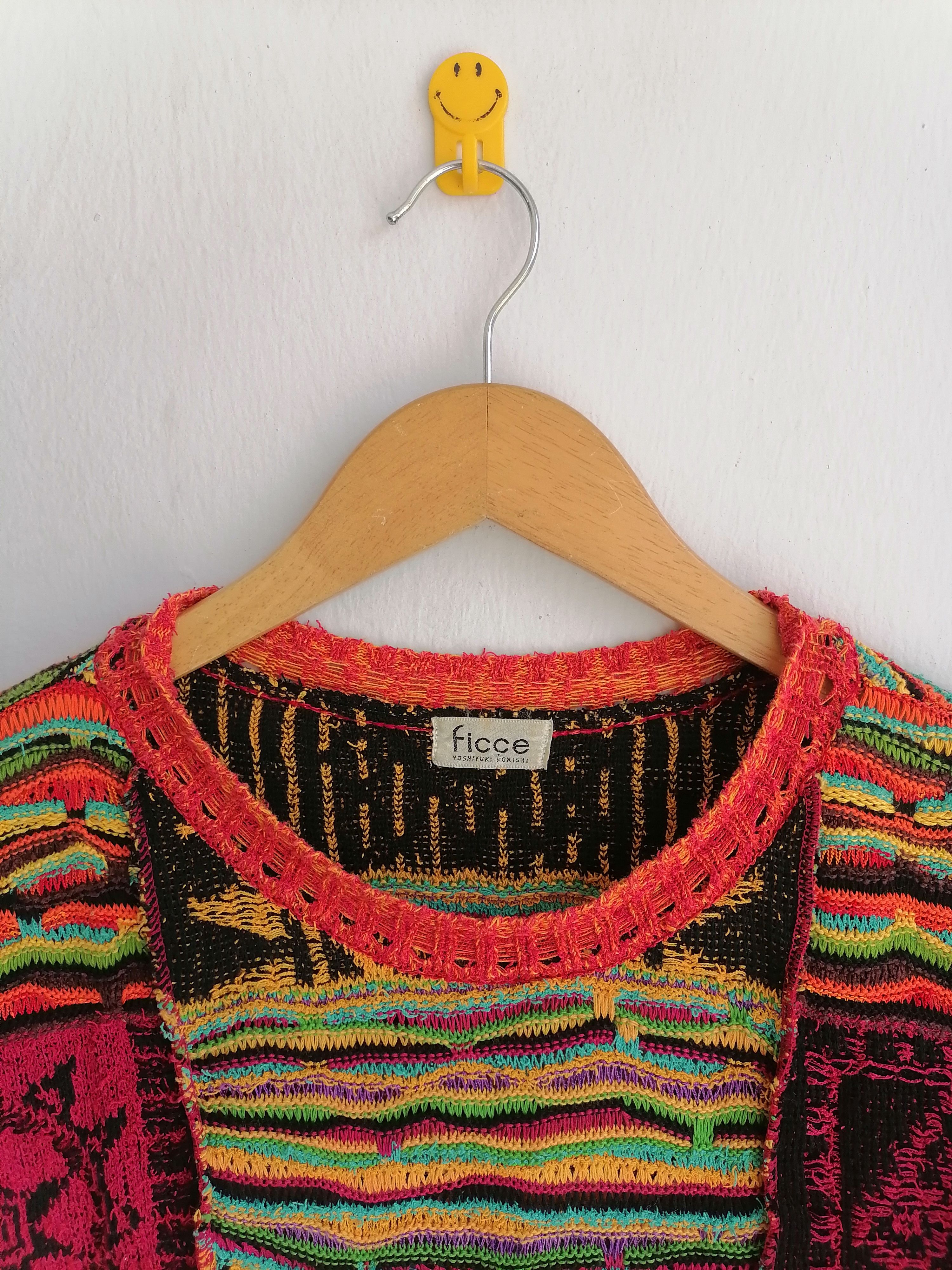Designer × Japanese Brand × Yoshiyuki Konishi Vintage Ficce Yoshiyuki Konishi Knitwear Shirt Size US M / EU 48-50 / 2 - 4 Thumbnail