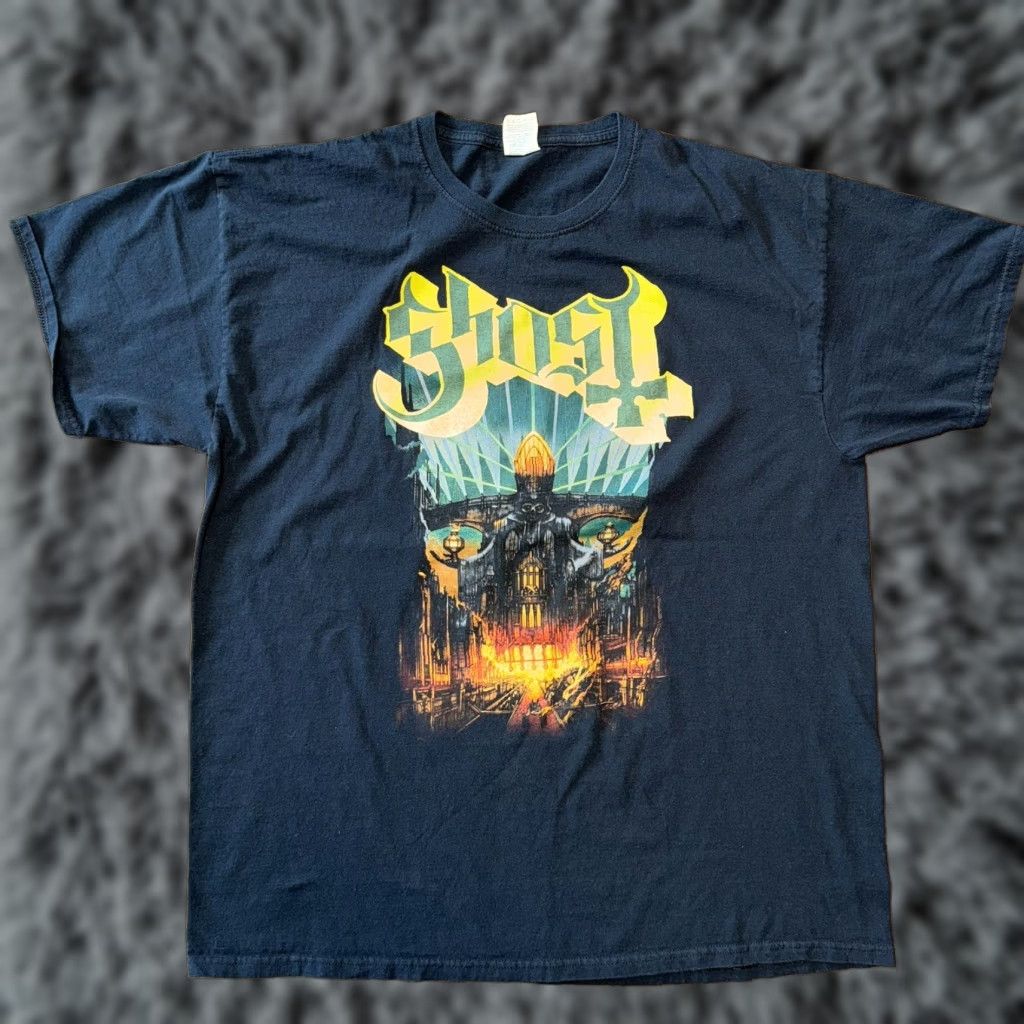 Vintage Ghost Metal Band T Shirt XL Black Painted Face Skull Master Castle River Logo Size US XL / EU 56 / 4 - 1 Thumbnail