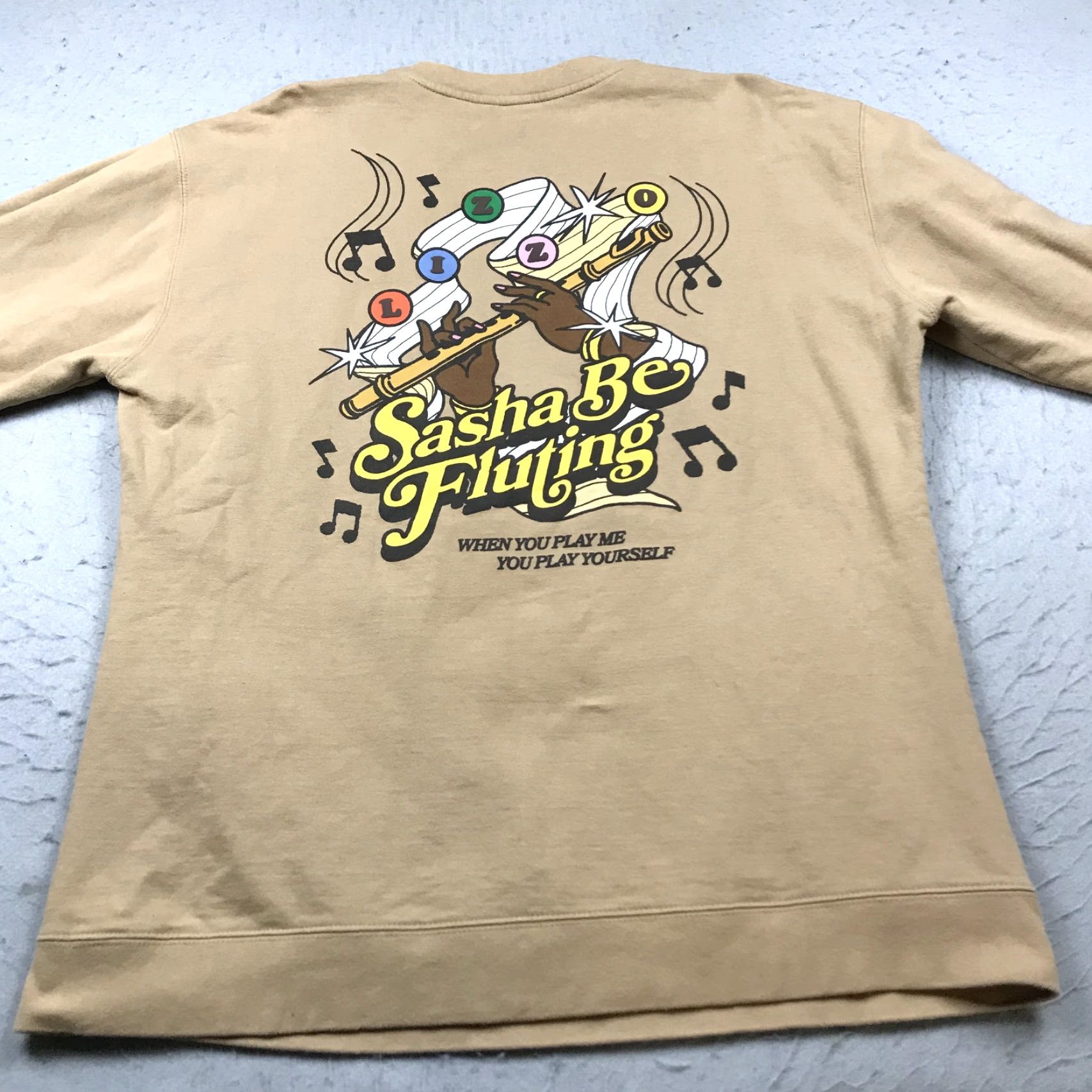 Rizzoli Lizzo Sweatshirt Adult 2XL XXL Brown Crewneck Graphic Print Music Holiday Tour Mens Size US XXL / EU 58 / 5 - 6 Thumbnail