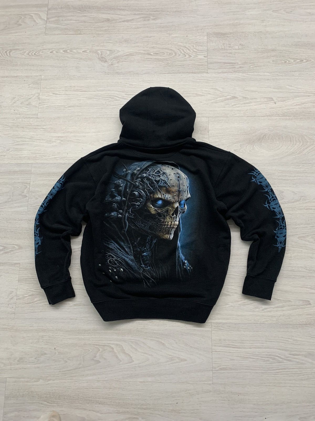 Band Tees × Meals Vintage spiral skull hoodie rock band Size US XXL / EU 58 / 5 - 4 Thumbnail
