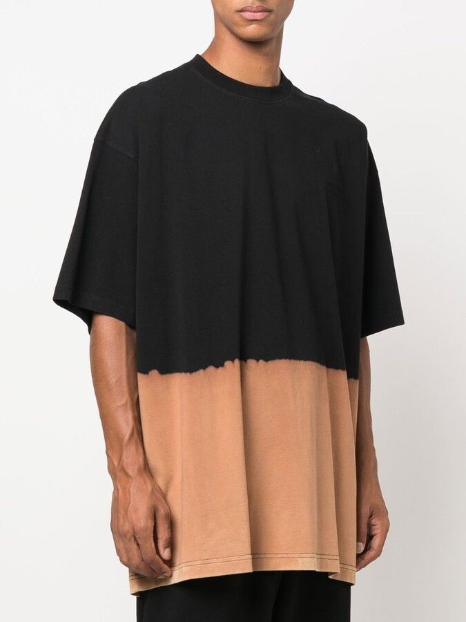 Vetements o1y0924 Oversize T-Shirt in Black/Beige Size US L / EU 52-54 / 3 - 3 Thumbnail