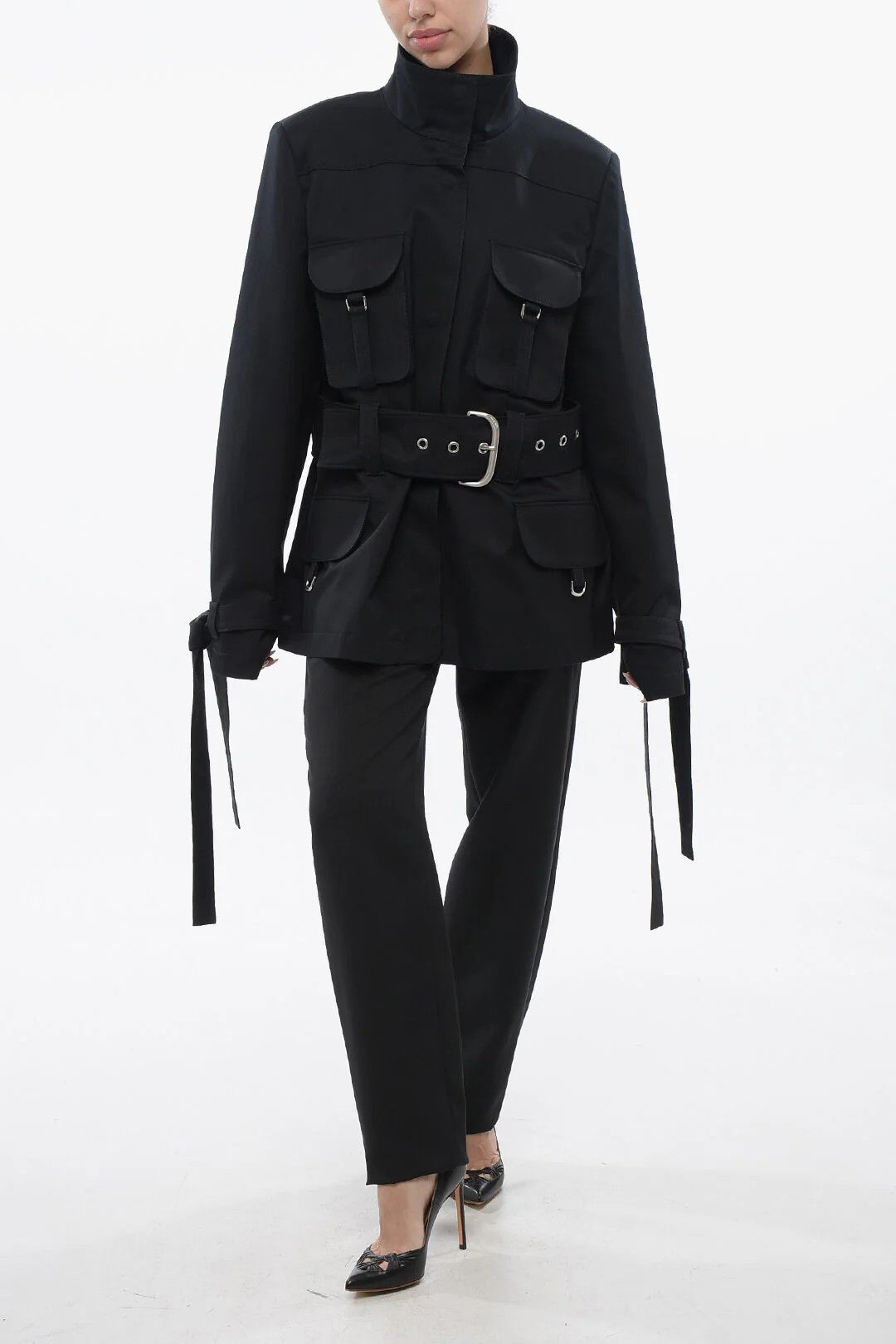 Off-White og1mm0426 Cotton Utility Jacket in Black Size M / US 6-8 / IT 42-44 - 4 Thumbnail