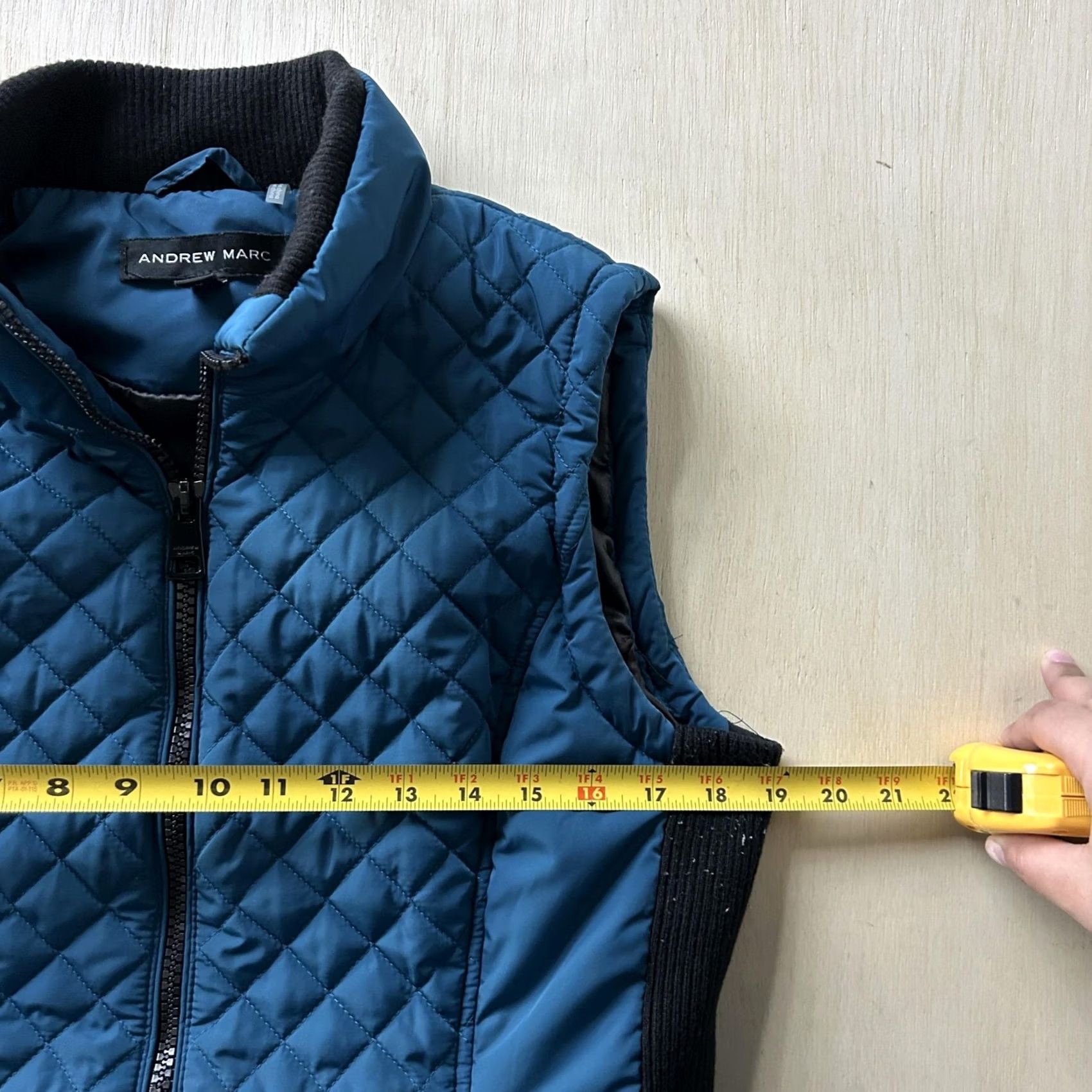 Andrew Marc Andrew Marc Vest Womens Medium Blue Quilted Full Zip Collared Puffer Insulated Size M / US 6-8 / IT 42-44 - 5 Thumbnail