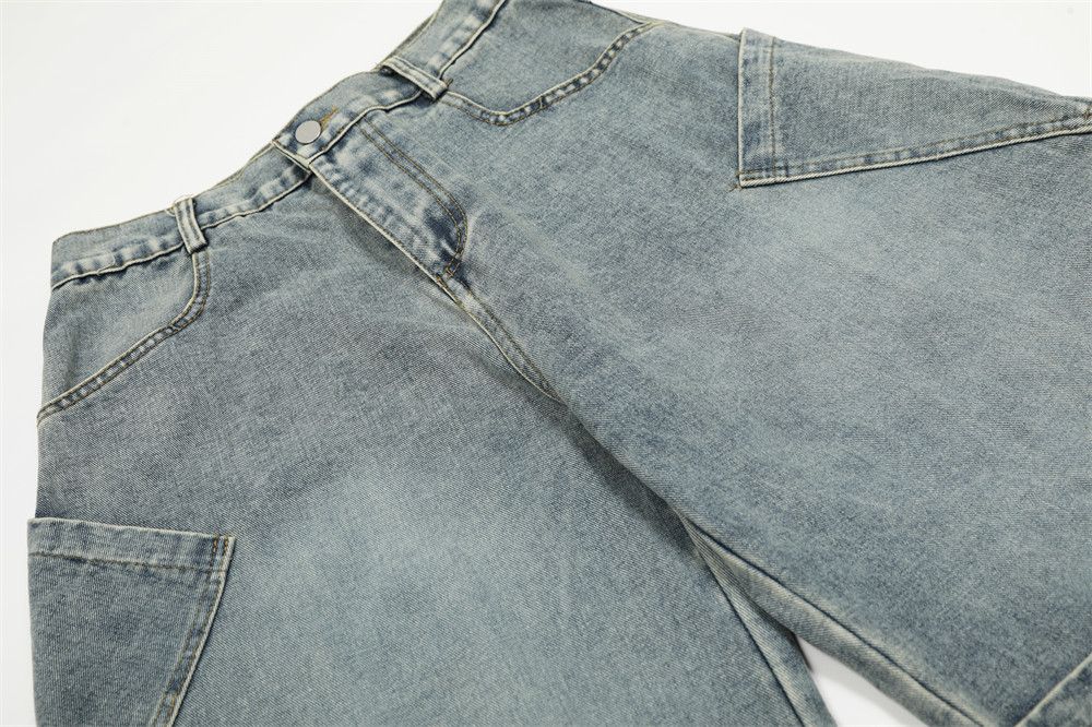Vintage Men's loose distressed washed punk workwear scimitar jeans Size US 32 / EU 48 - 4 Thumbnail
