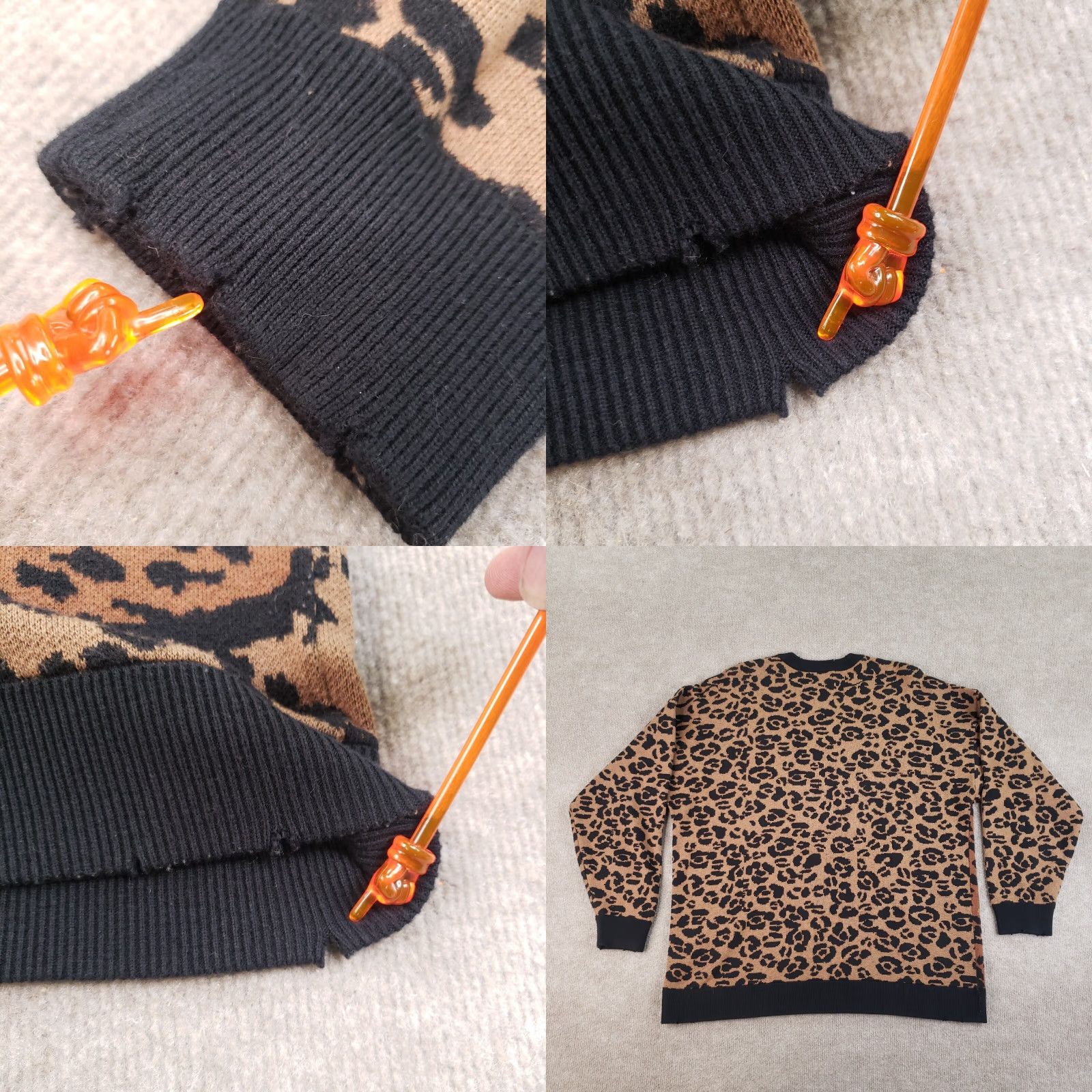 Show Me Your MuMu Show me your Mumu Sweater Womens Small Brown Crew Neck Leopard Knit Long Sleeve - Mens? Size S / US 4 / IT 40 - 9 Thumbnail