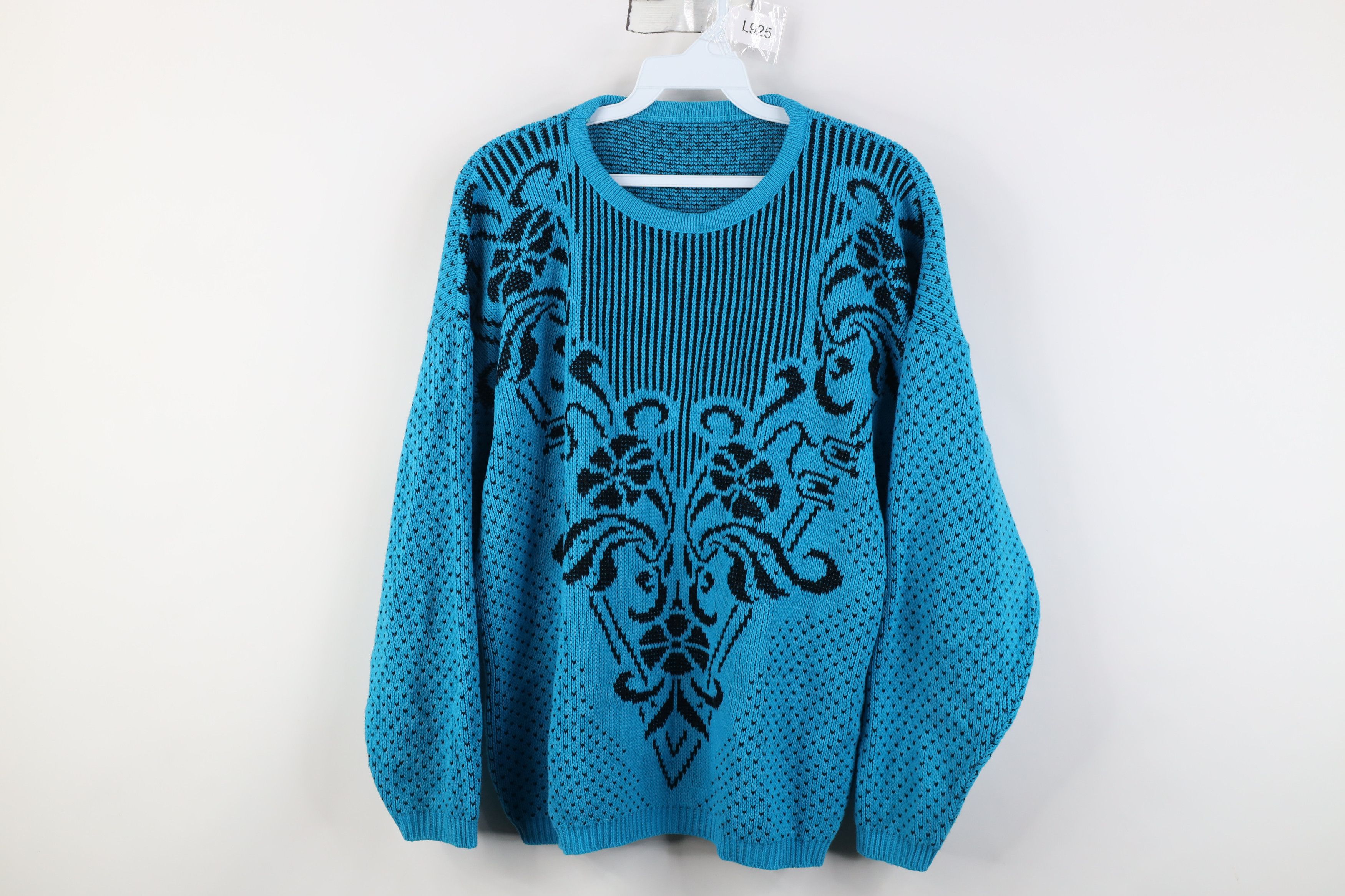 Vintage Vintage 80s 90s Streetwear Fair Isle Knit Sweater Blue Size XL / US 12-14 / IT 48-50 - 1 Thumbnail