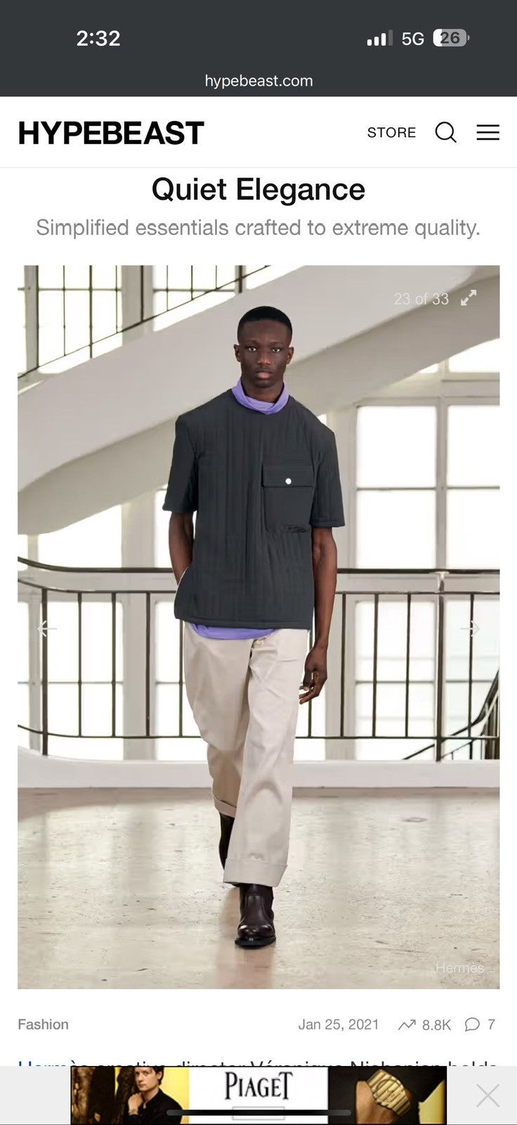 Hermes RUNWAY Hermés Puffer T Shirt Runway-only “sample” 2021 Size US M / EU 48-50 / 2 - 10 Thumbnail