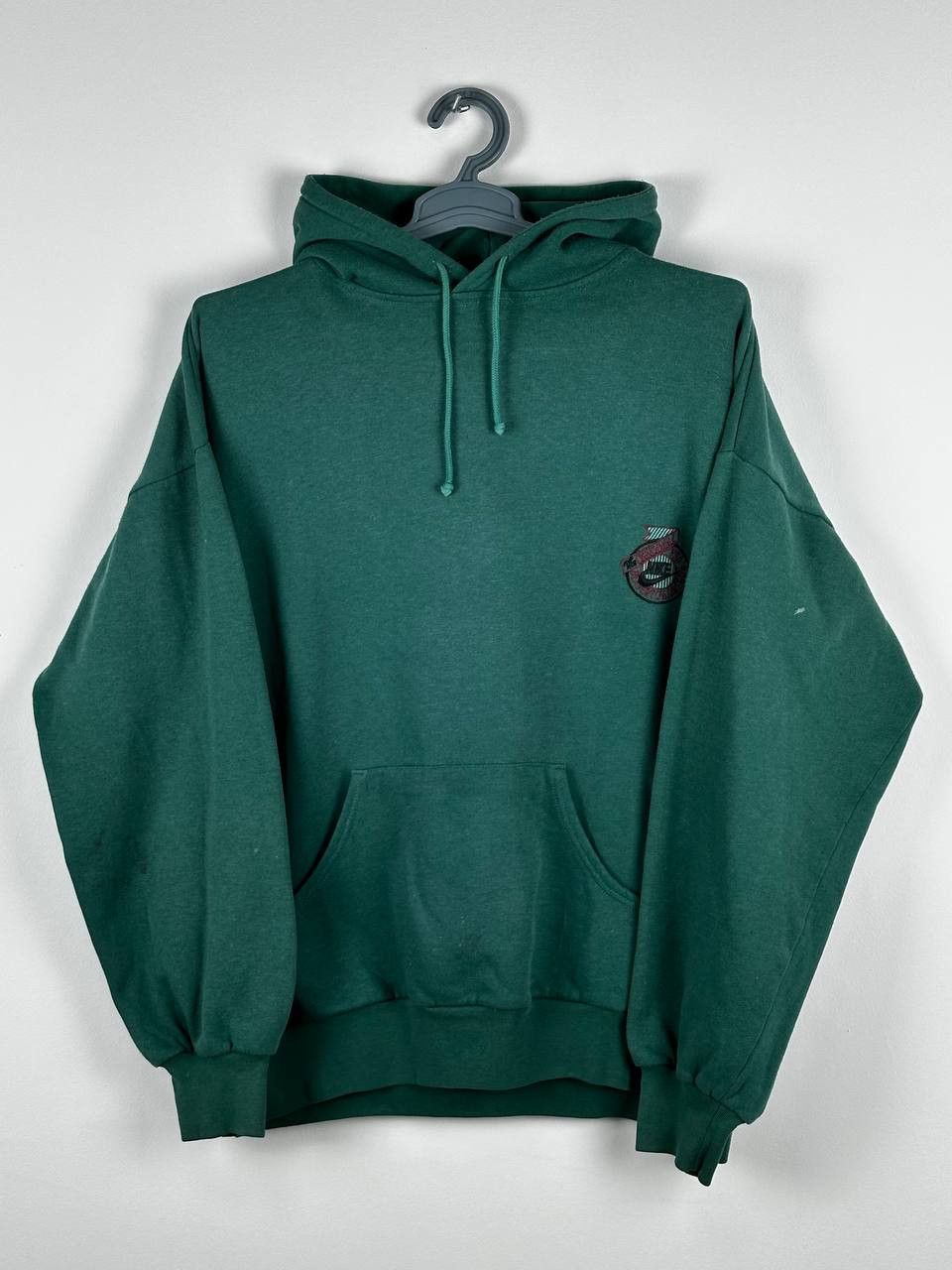 Nike × Vintage 80s Nike Center Swoosh Hoodie Streetwear Hype Sportswear Size US XL / EU 56 / 4 - 2 Thumbnail