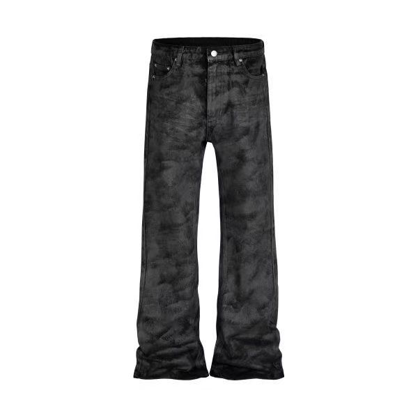 Japanese Brand × Jean High Street Wide Leg Black Micro Flare Jeans Size US 33 - 1 Thumbnail