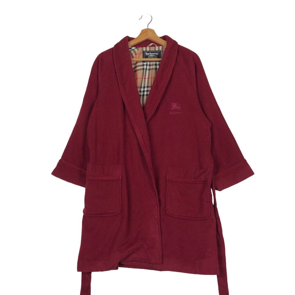 Burberry 🔥Vintage Burberrys Long Jacket Bath Robe Nova Check Lining Size US M / EU 48-50 / 2 - 1 Thumbnail