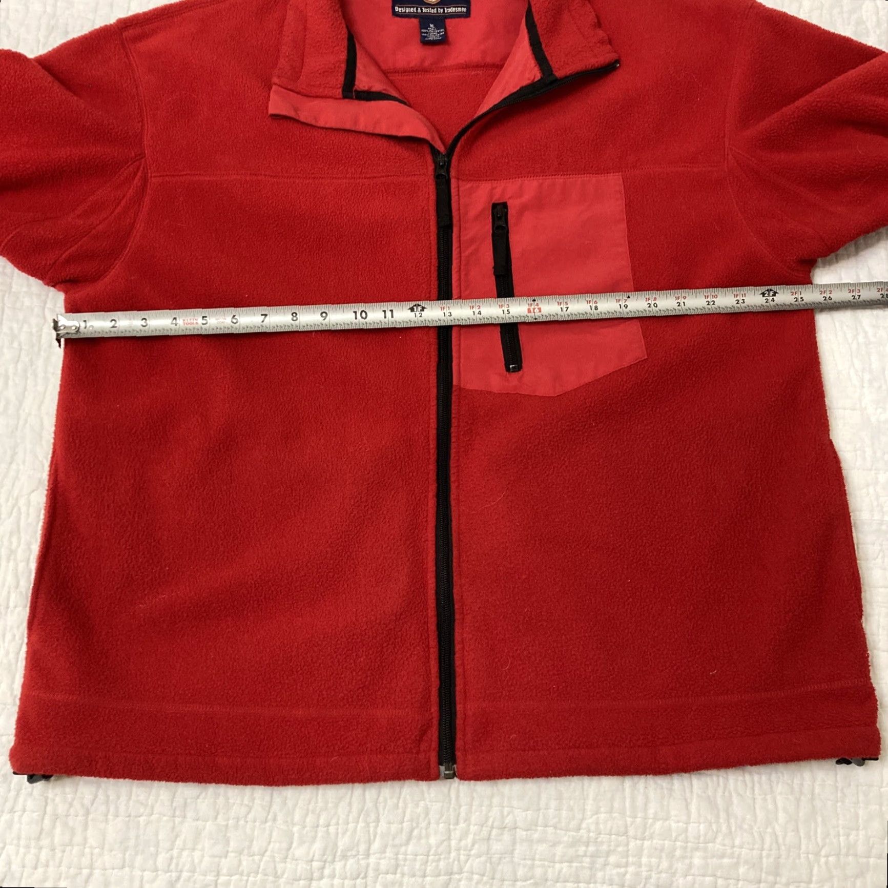 Duluth Trading Company Duluth Trading Co Mens Jacket XL Red Fleece Full Zip Pockets Long Sleeve Size US XL / EU 56 / 4 - 3 Thumbnail