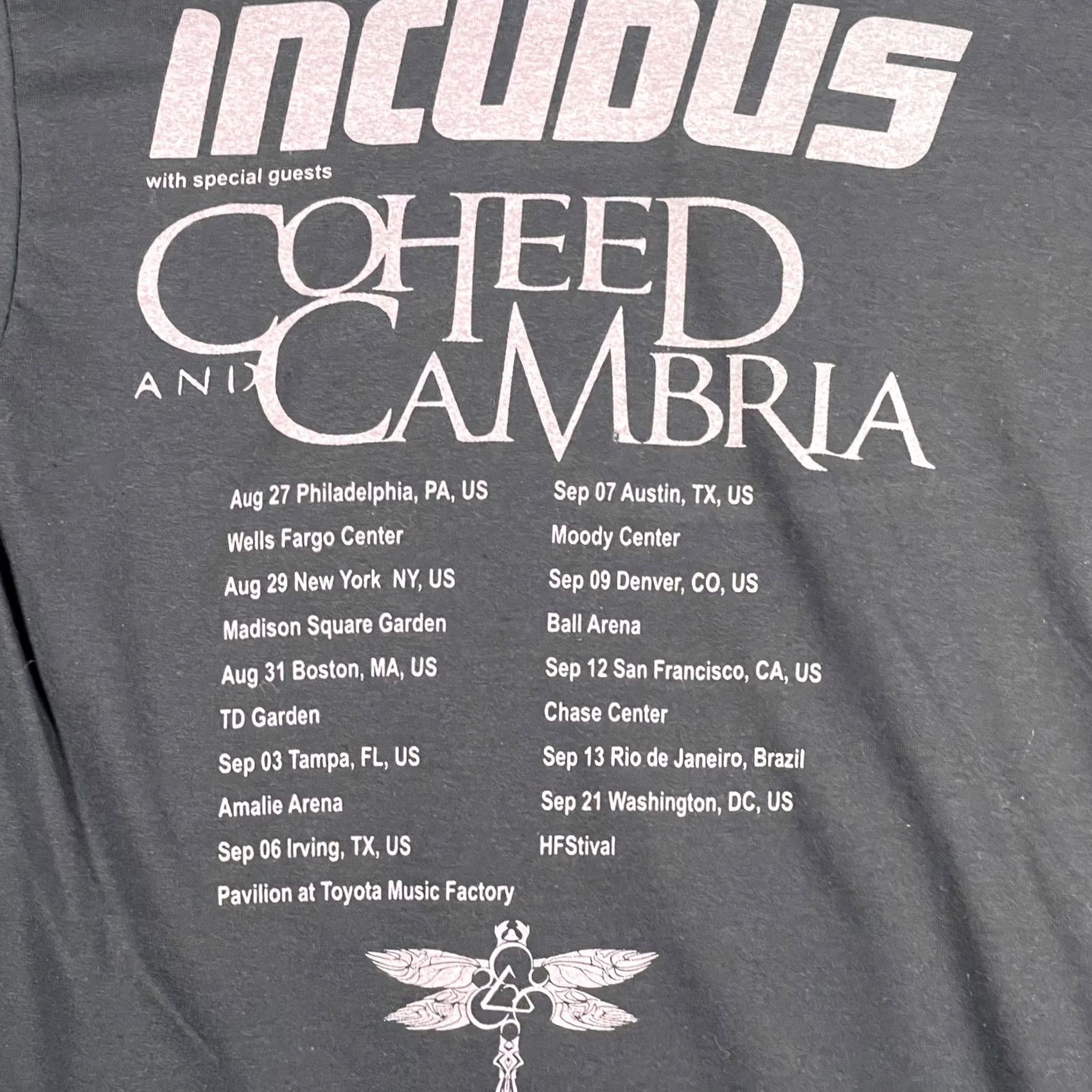 Gildan VINTAGE? Incubus Shirt Mens Medium Black 2024 Tour Coheed & Cambria Graphic Band Tee Size US M / EU 48-50 / 2 - 4 Thumbnail