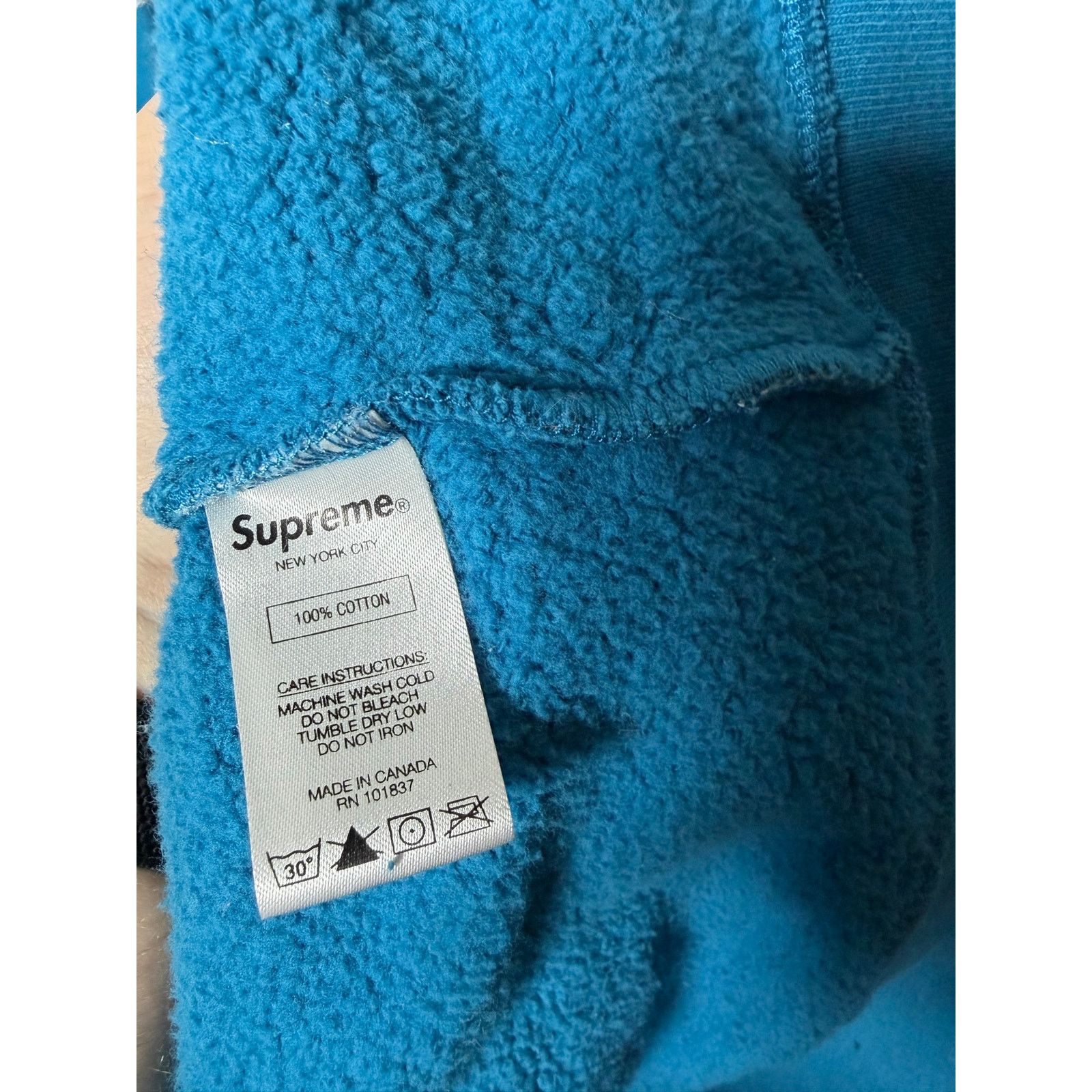 Supreme Supreme Repeat Zip Up Hoodie SS18 Dark Aqua Size US L / EU 52-54 / 3 - 6 Thumbnail