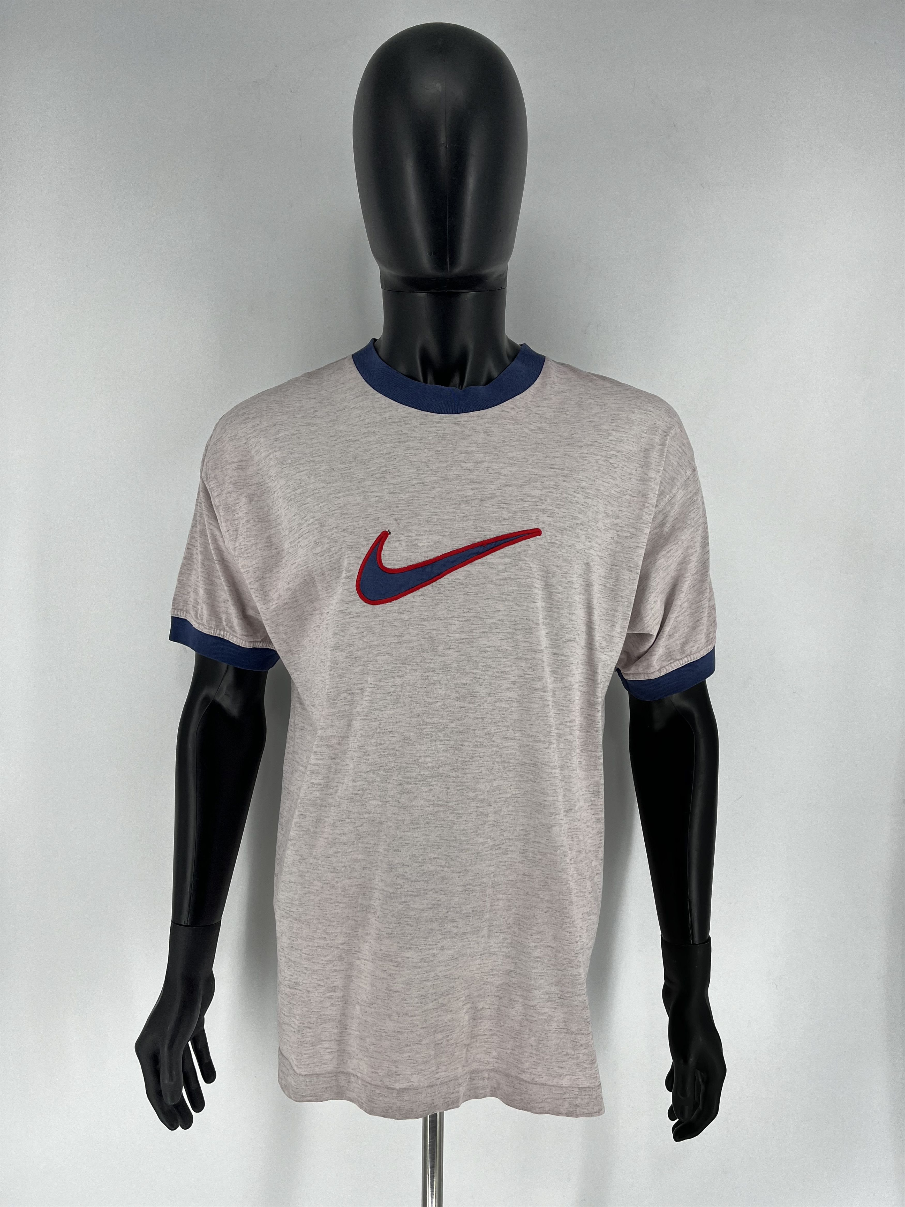 Nike Vintage 90s Nike Big Swoosh T-Shirt Size US L / EU 52-54 / 3 - 2 Thumbnail