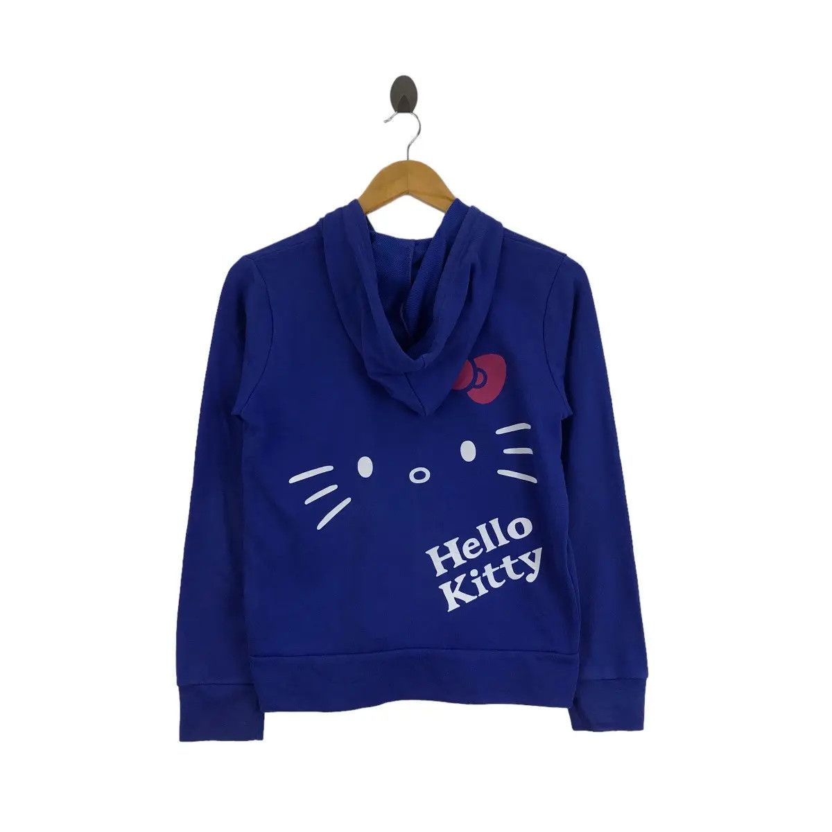 Vtg HELLO KITTY SANRIO Japan Collection Back Hit Blue Hoodie