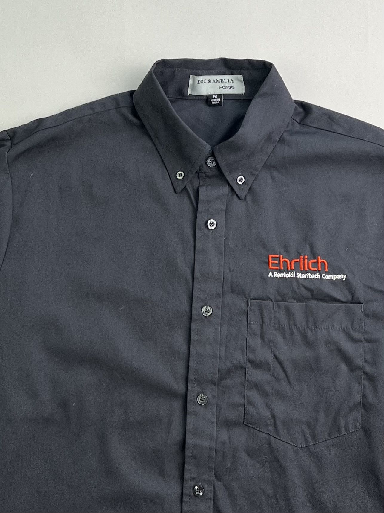 Cintas × Vintage Vintage Cintas Work Shirt Dark Gray Medium Size US M / EU 48-50 / 2 - 2 Thumbnail