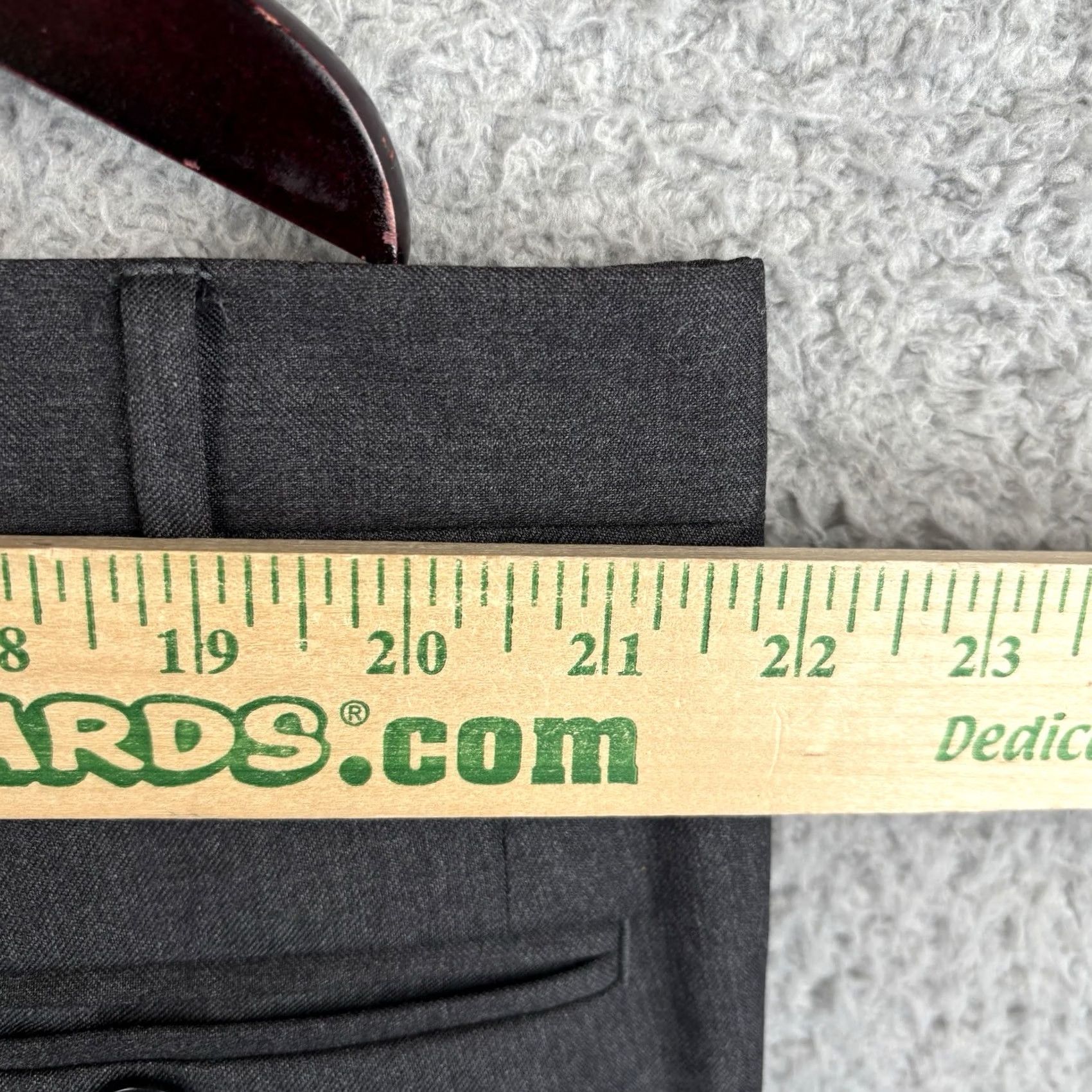 Canali Canali Dress Pants Mens 42x32 Charcoal Gray Pleated Front Cuffed Hem 100% Wool Dress Pants Mens 42 Gray Wool Classic Slim? Size US 42 / EU 58 - 4 Thumbnail
