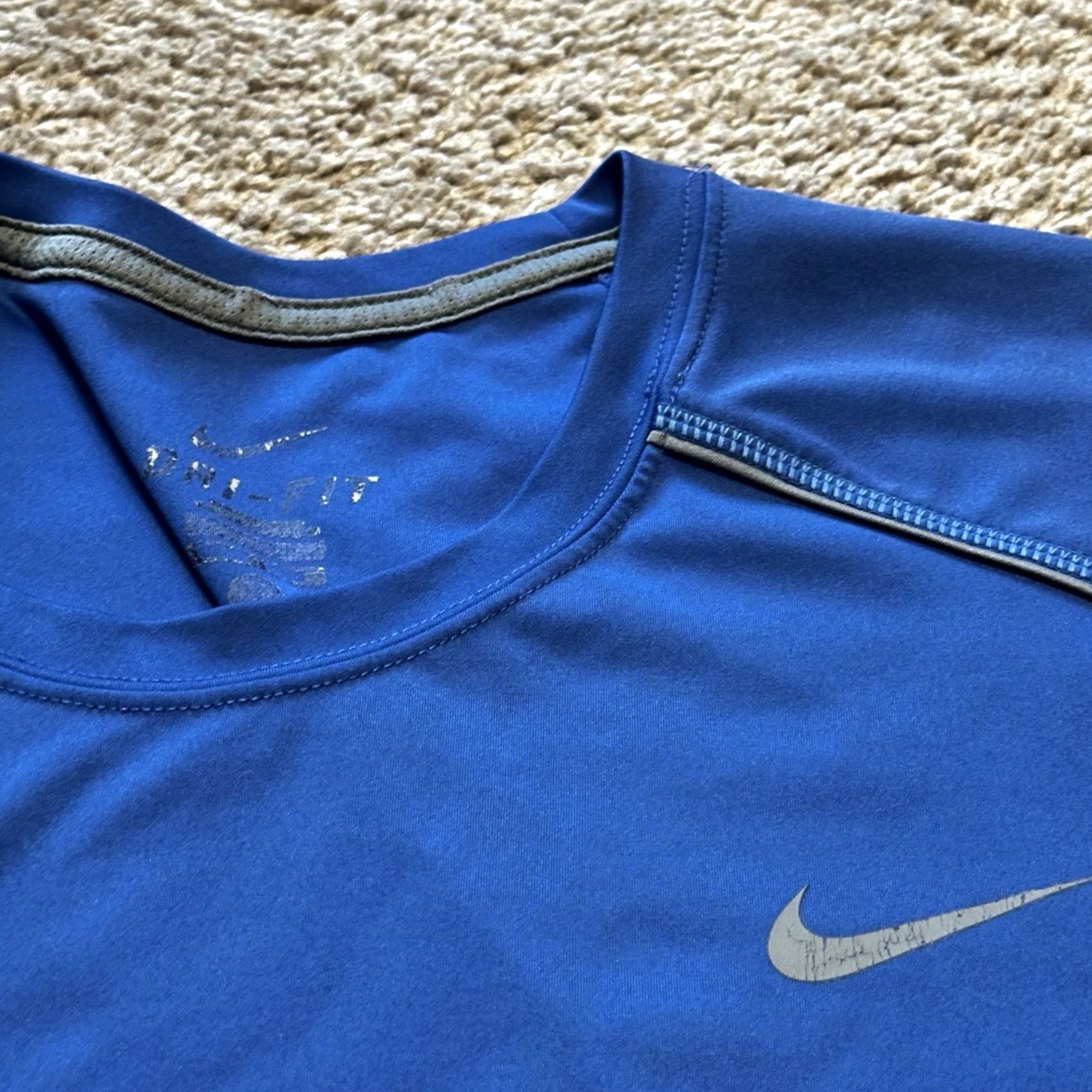 Nike Nike Dri-Fit Shirt Men XL Blue Gym Training Running Lightweight Performance Size US XL / EU 56 / 4 - 2 Thumbnail