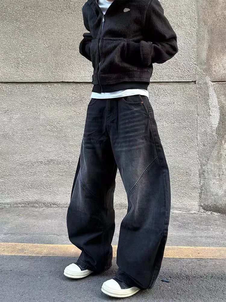 Vintage Washed Black Machete Contour Baggy Jeans Size US 32 / EU 48 - 2 Thumbnail