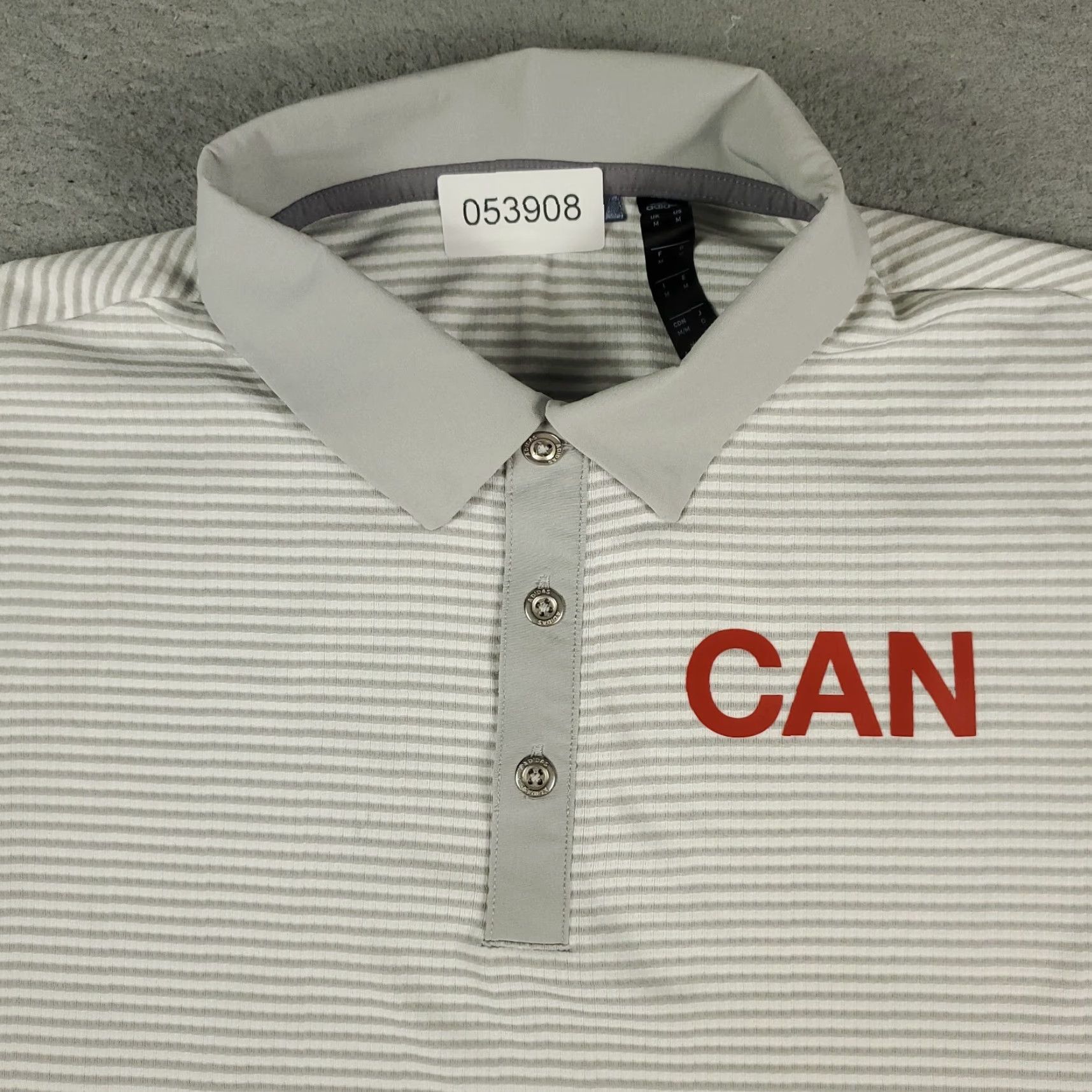 Adidas Adidas Polo Shirt Mens Medium Gray Striped Polo Shirt Casual Striped Adidas Mens Color Gray Short Sleeve Polo 90s 80s? Size US M / EU 48-50 / 2 - 2 Thumbnail