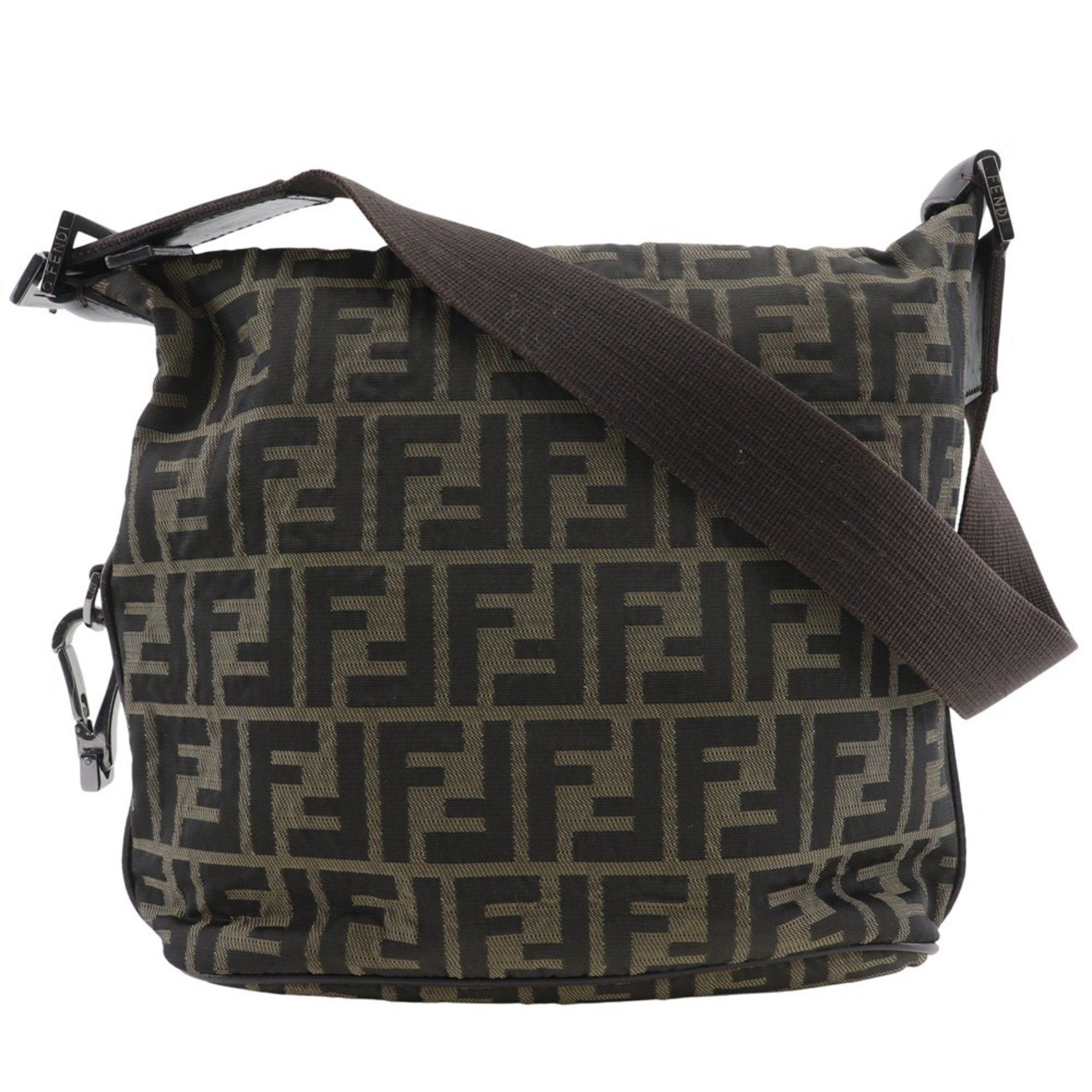 Fendi FENDI Zucca Shoulder Bag Nylon Canvas Brown Women's Size ONE SIZE - 1 Thumbnail