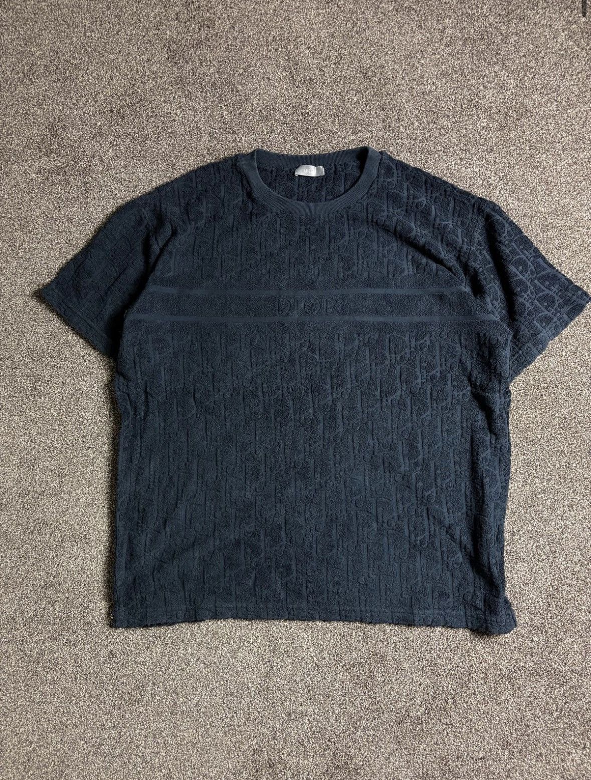 Dior Christian Dior Oblique Towelling T Shirt Size US M / EU 48-50 / 2 - 2 Thumbnail