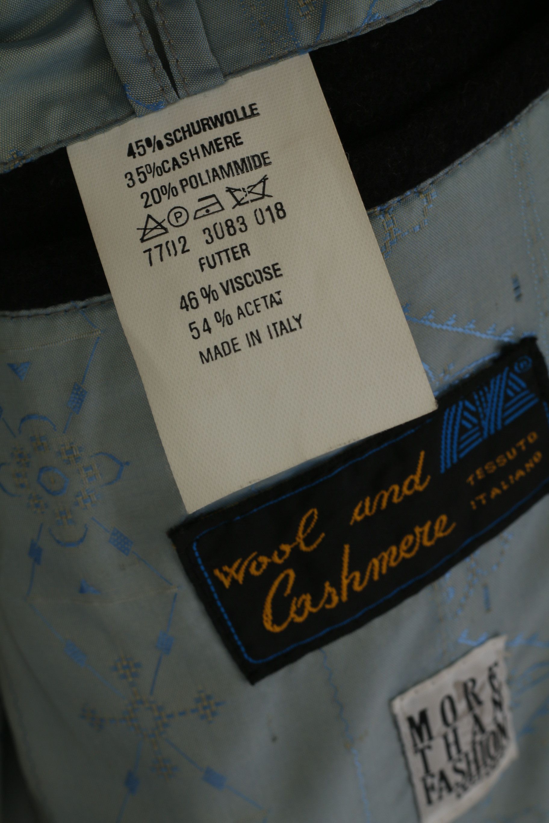 Vintage More Than Fashion San Siro Men 48 42 Blazer Cashmere 2534 Size 42R - 6 Thumbnail