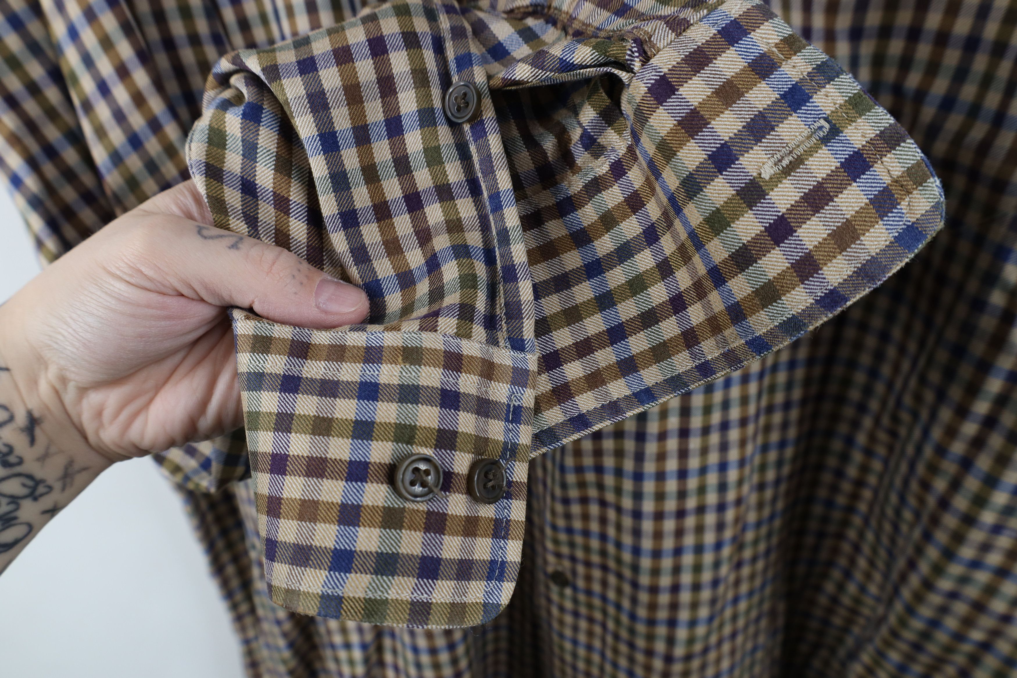 Orvis Vintage Orvis Silk Wool Blend Collared Button Shirt Plaid Size US XL / EU 56 / 4 - 10 Thumbnail